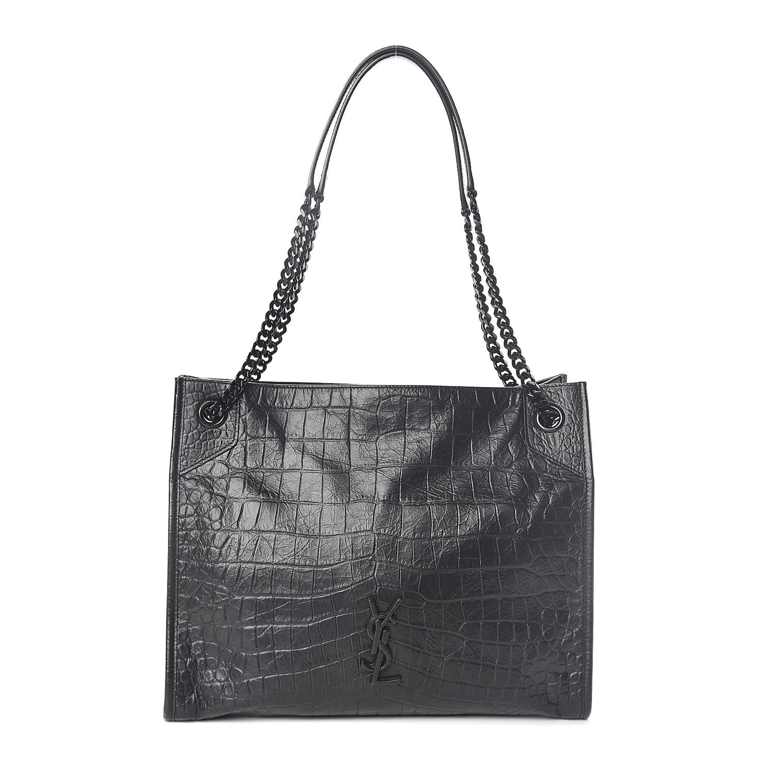 ysl niki crocodile embossed