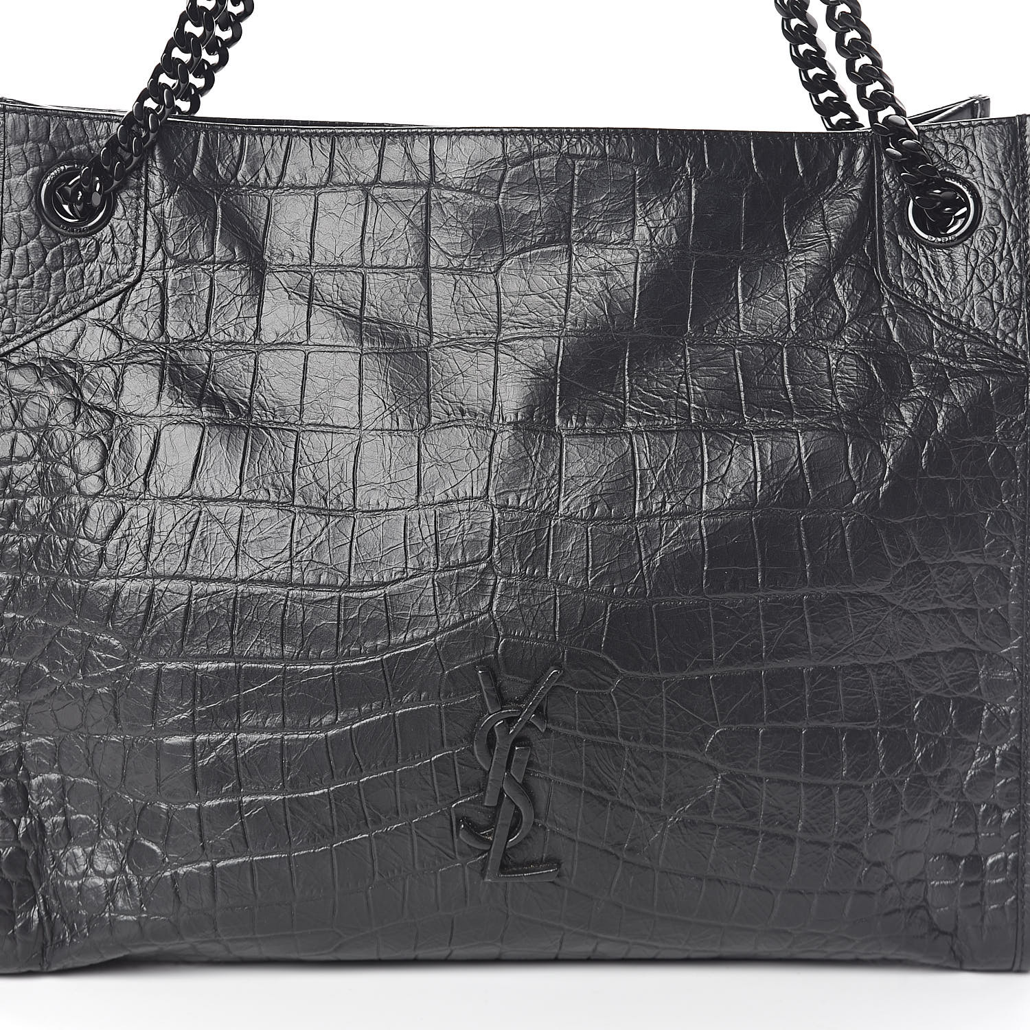 ysl niki crocodile embossed