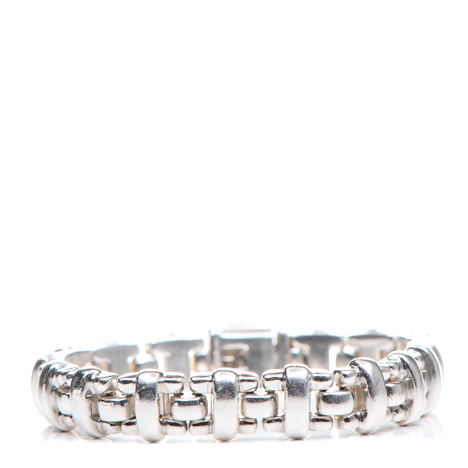 TIFFANY Sterling Silver Basket Weave Bracelet 292098 | FASHIONPHILE