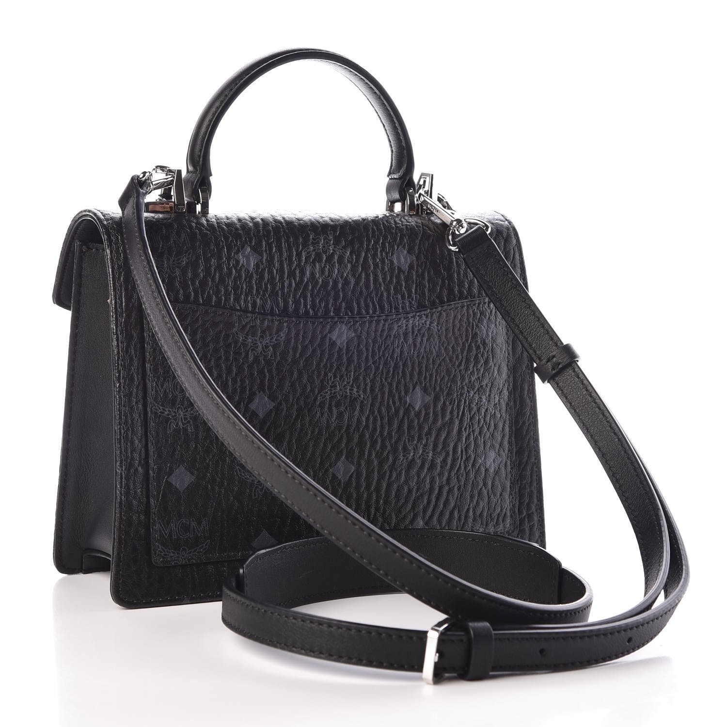 MCM Visetos Small Patricia Satchel Black 321080