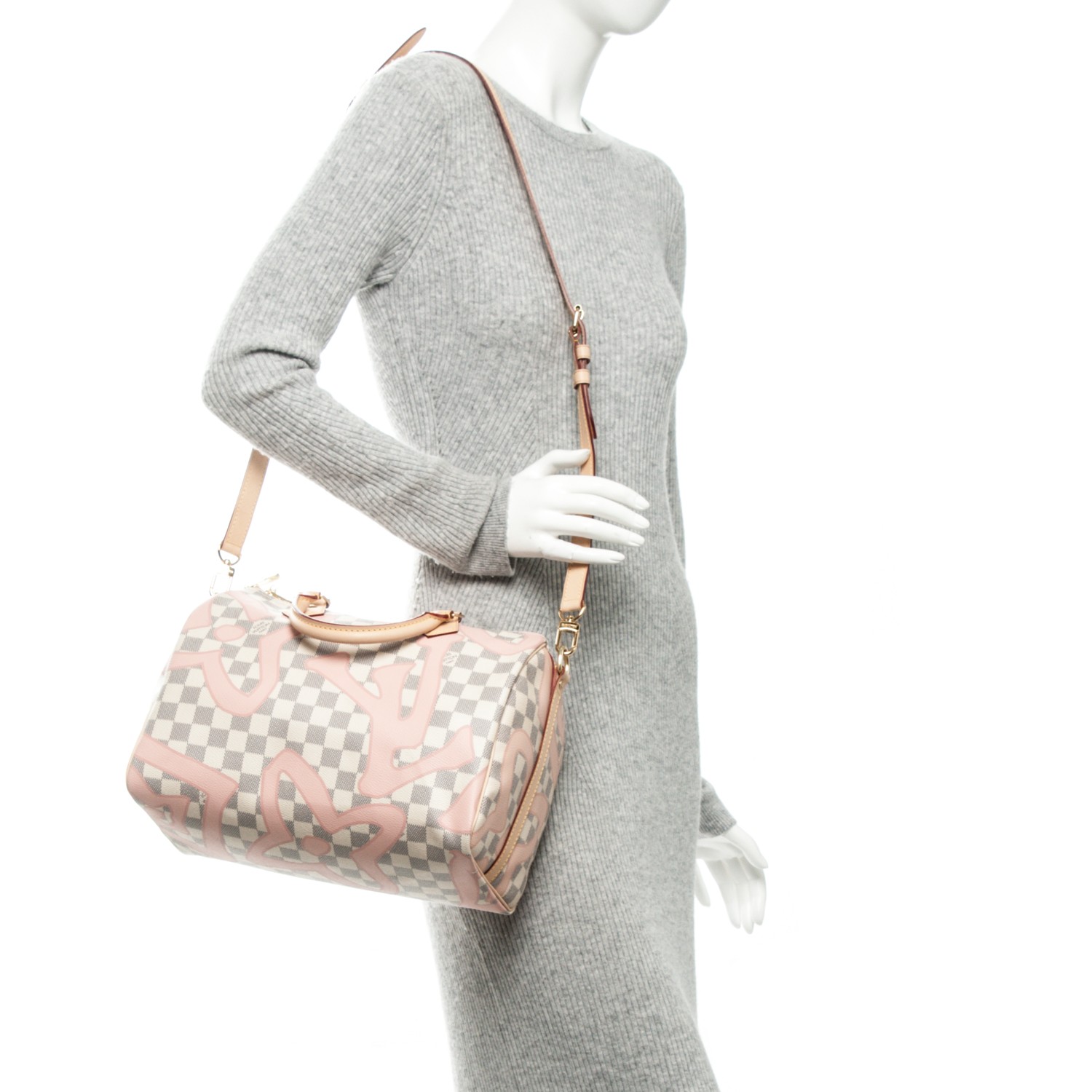 Louis Vuitton Pink Azur Tahitienne Speedy 30 Bandouliere