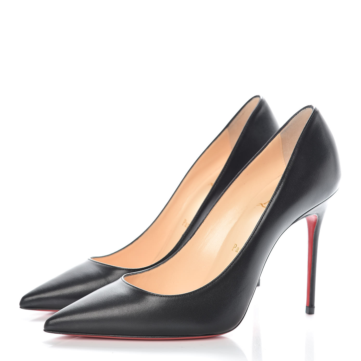 CHRISTIAN LOUBOUTIN Nappa Shiny Decollete 554 100 Pumps 37.5 Black 389831