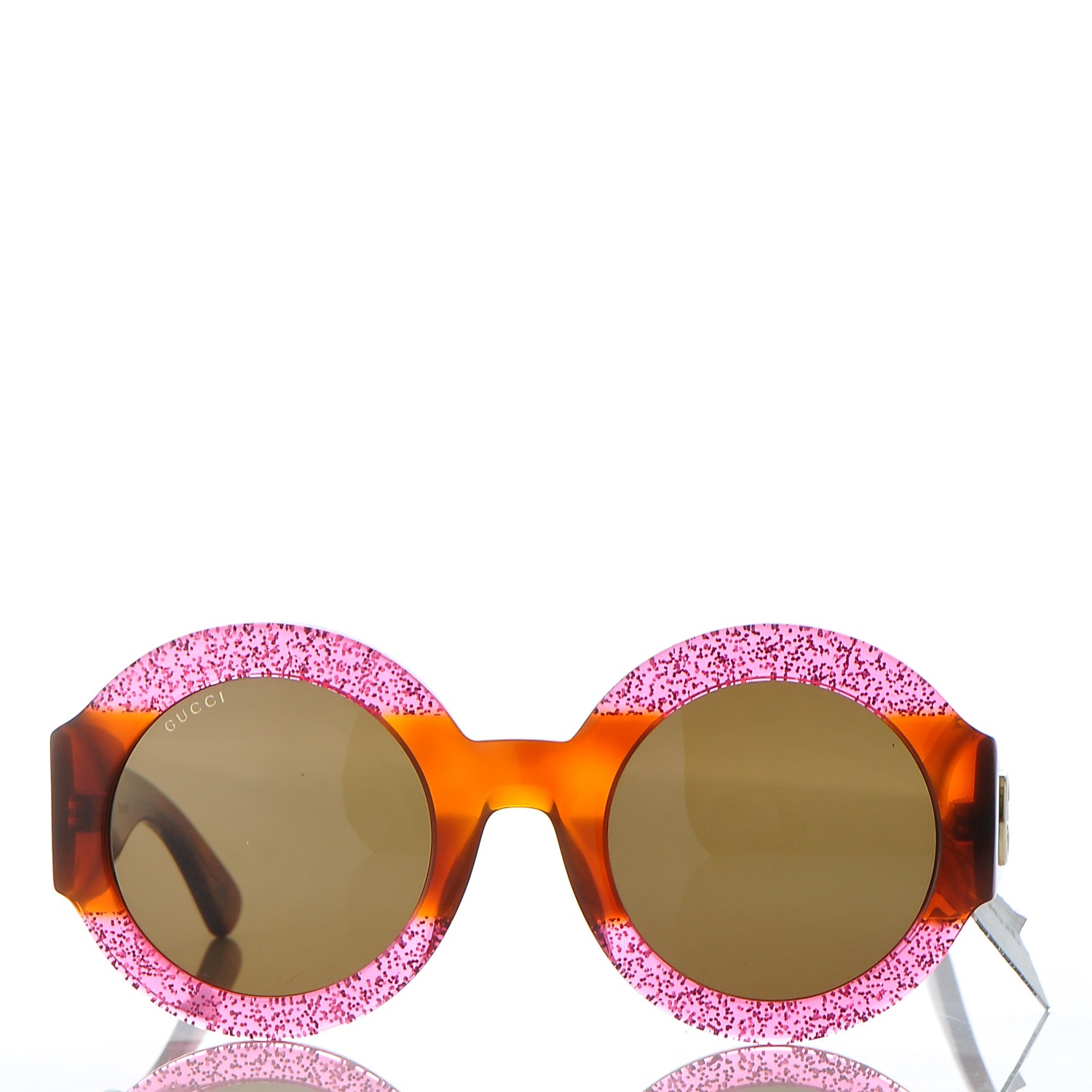 GUCCI Acetate Round GG0084S Sunglasses Pink 185935 | FASHIONPHILE