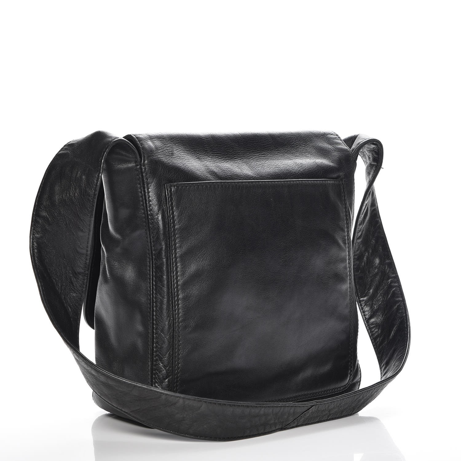 CHANEL Lambskin CC Shoulder Flap Bag Black 224519