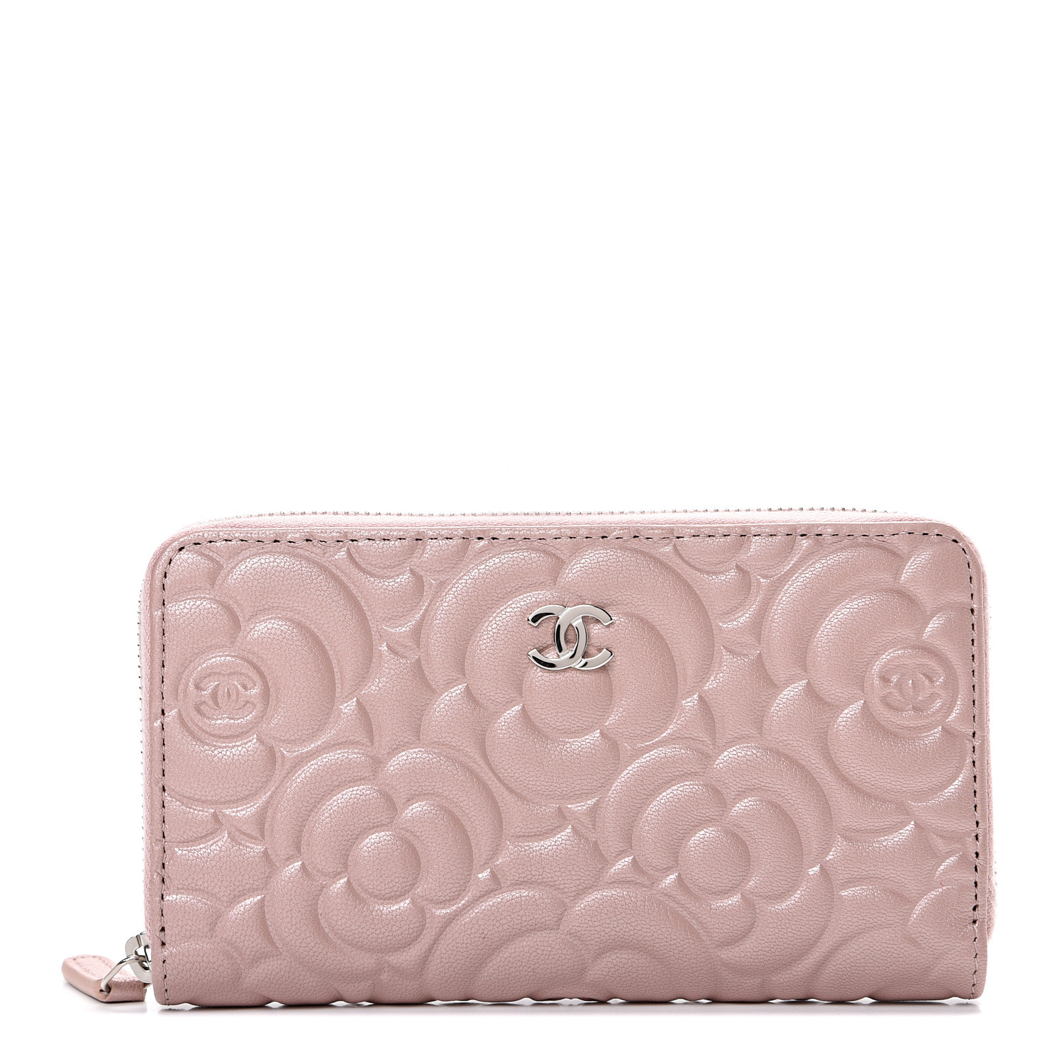 chanel camellia wallet pink