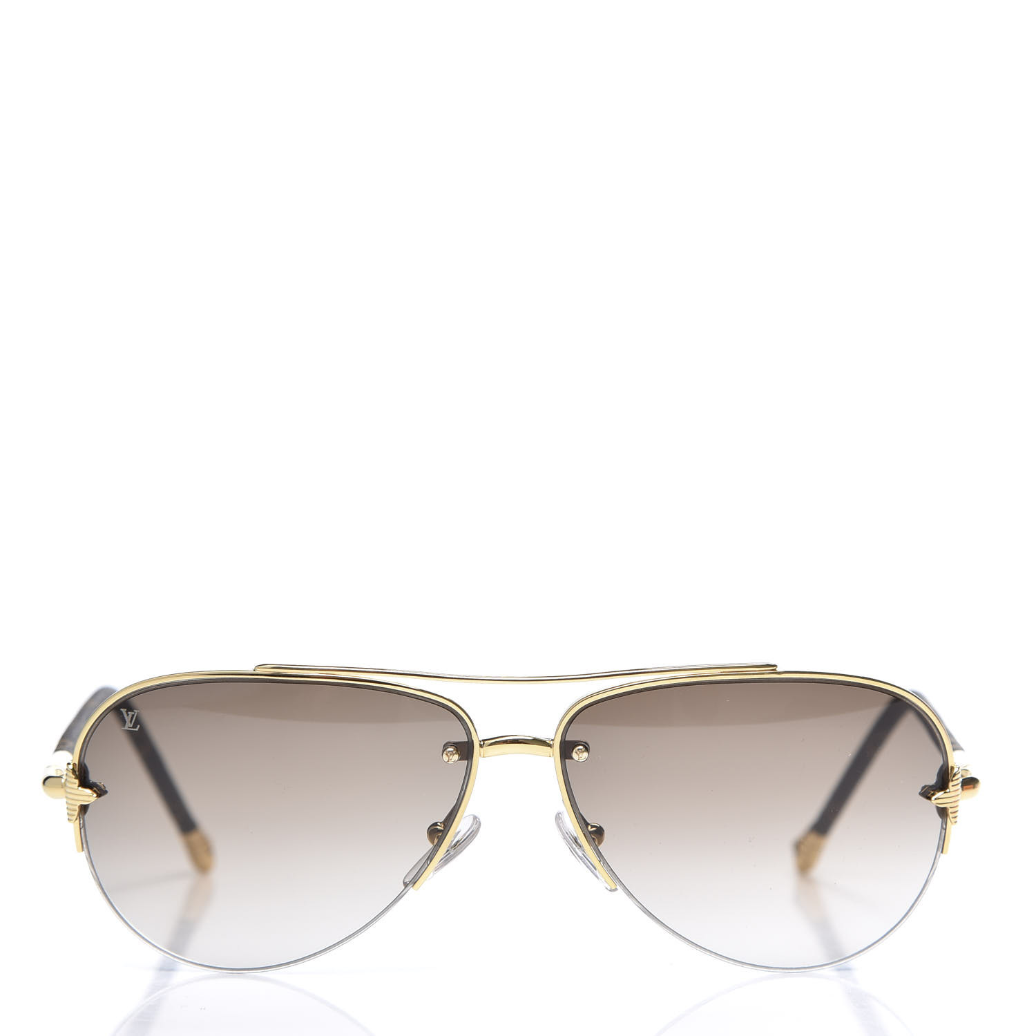 Louis Vuitton Brown/Gold Z0549U Square Aviator Sunglasses