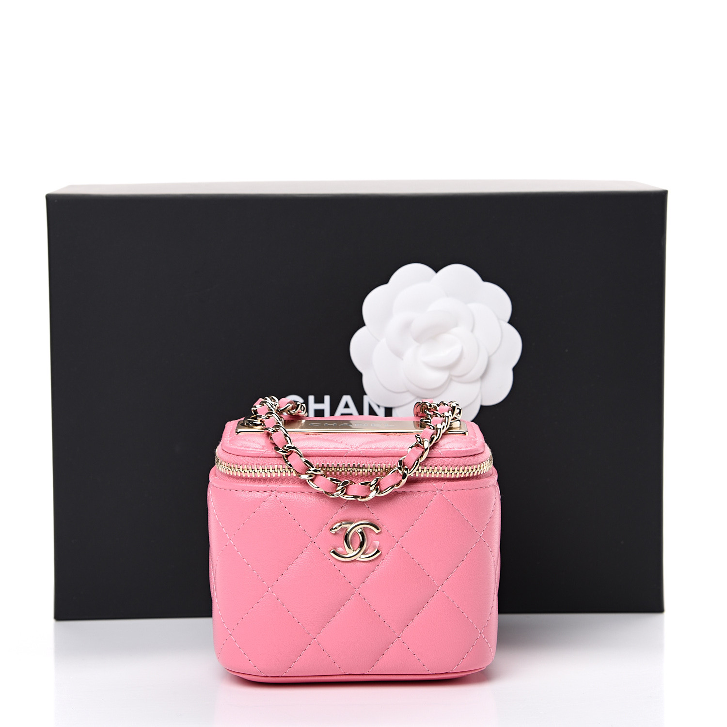 chanel mini vanity case pink