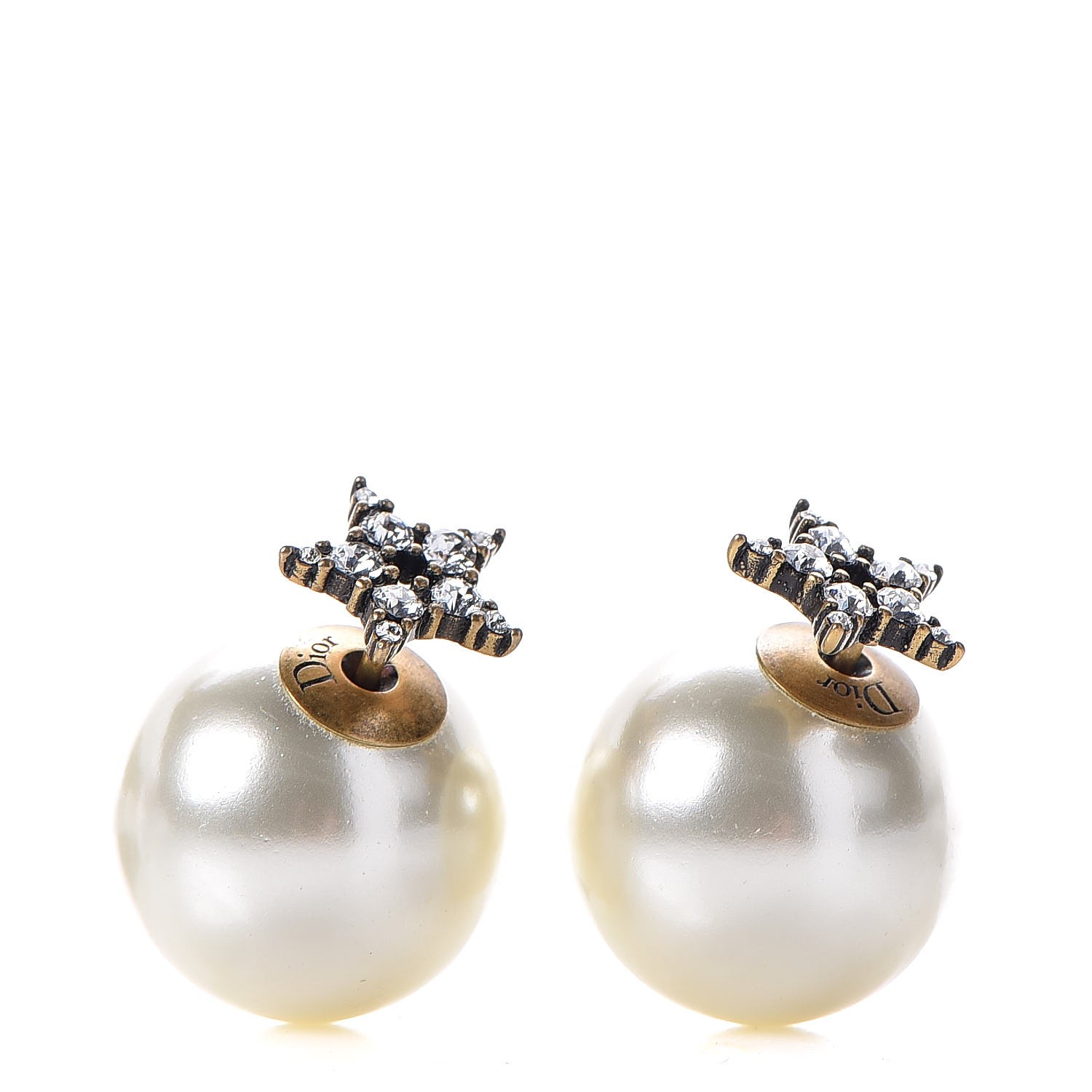 dior pearl tribal earrings