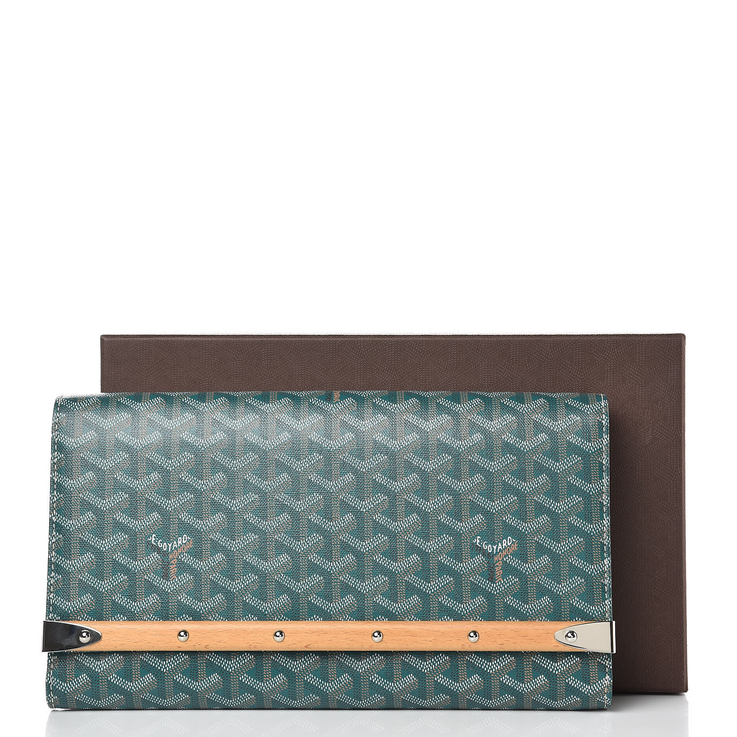 goyard clutch green