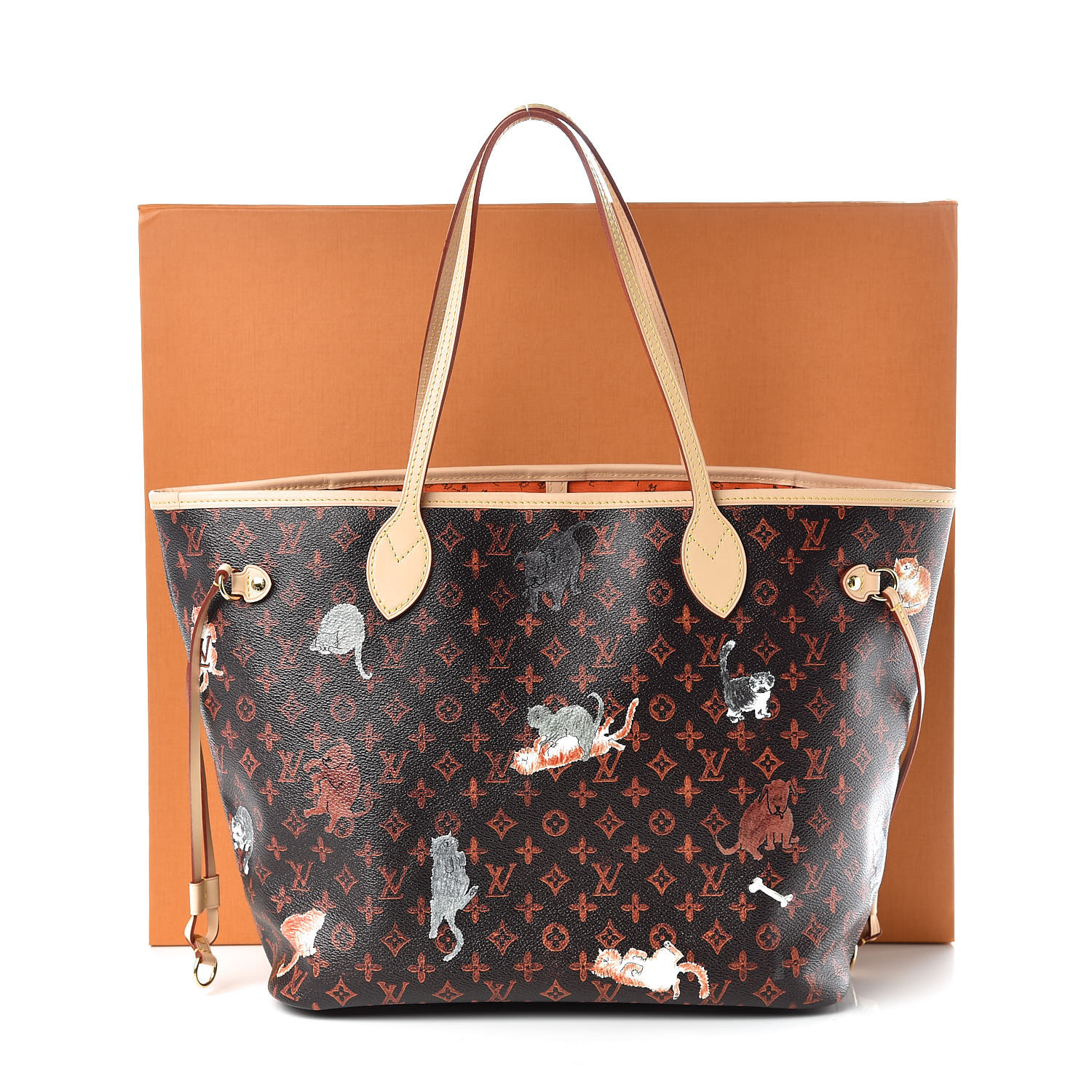 Louis Vuitton Catogram Grace Coddington Neverfull Mm Tote Bag