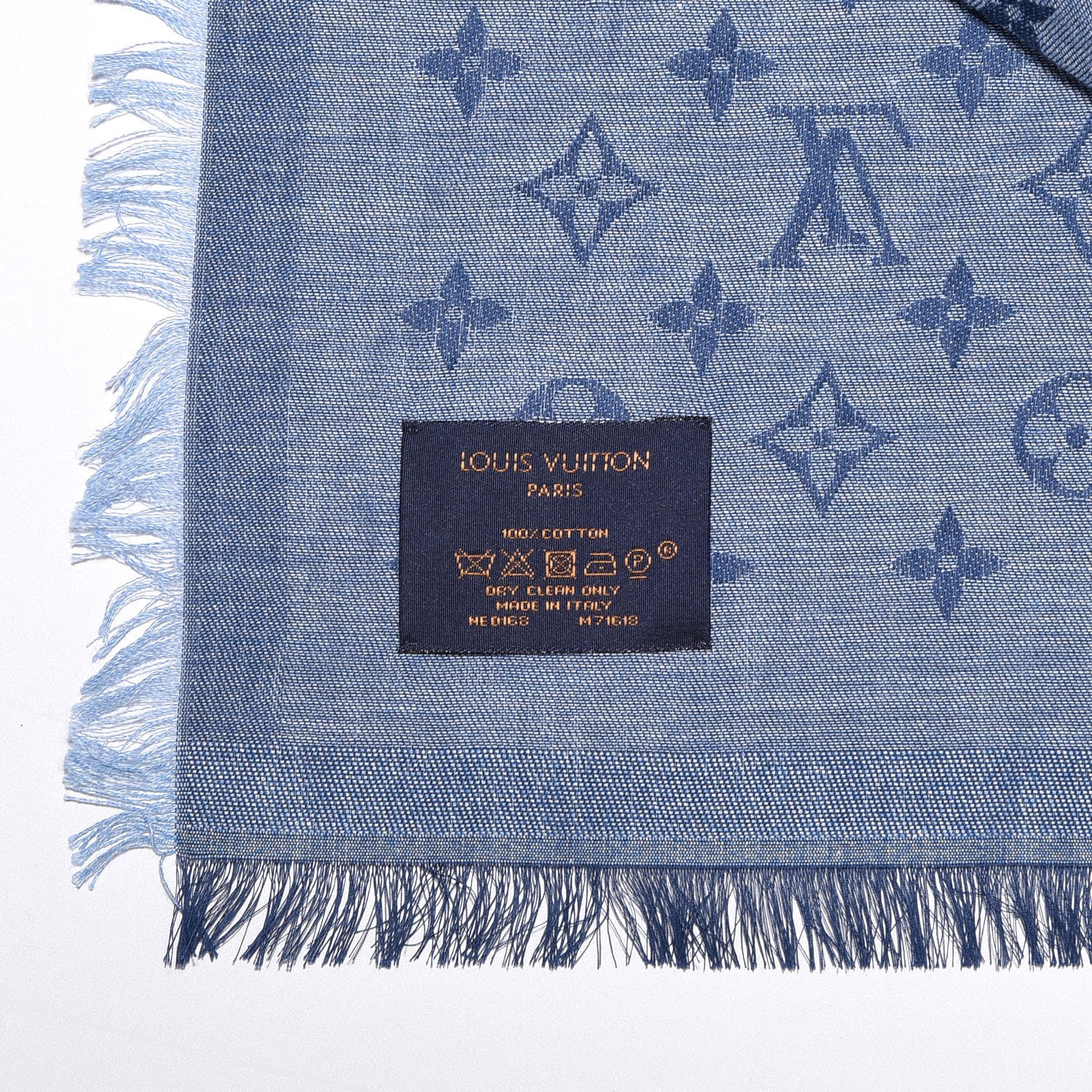 louis vuitton monogram denim shawl