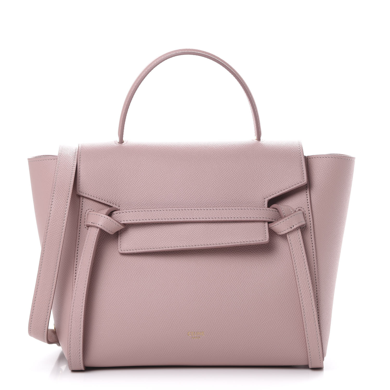 CELINE Baby Grained Calfskin Micro Belt Bag Vintage Pink 582087