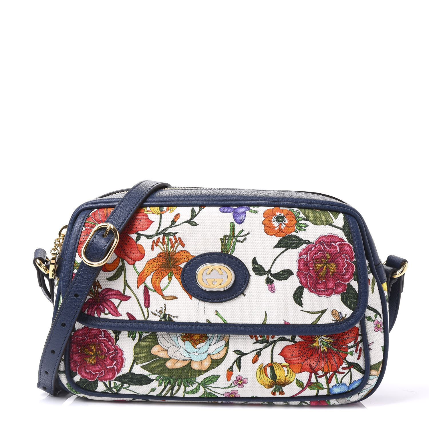 gucci flower bag blue