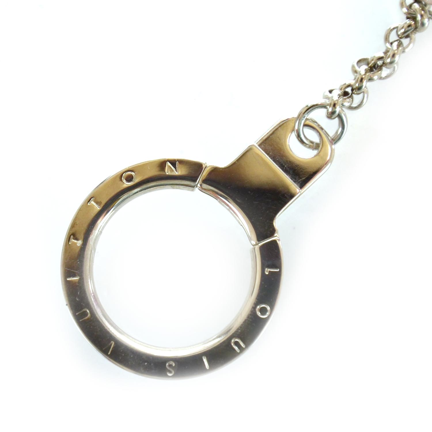LOUIS VUITTON Disco Ball Key Ring Key Chain Silver 34702