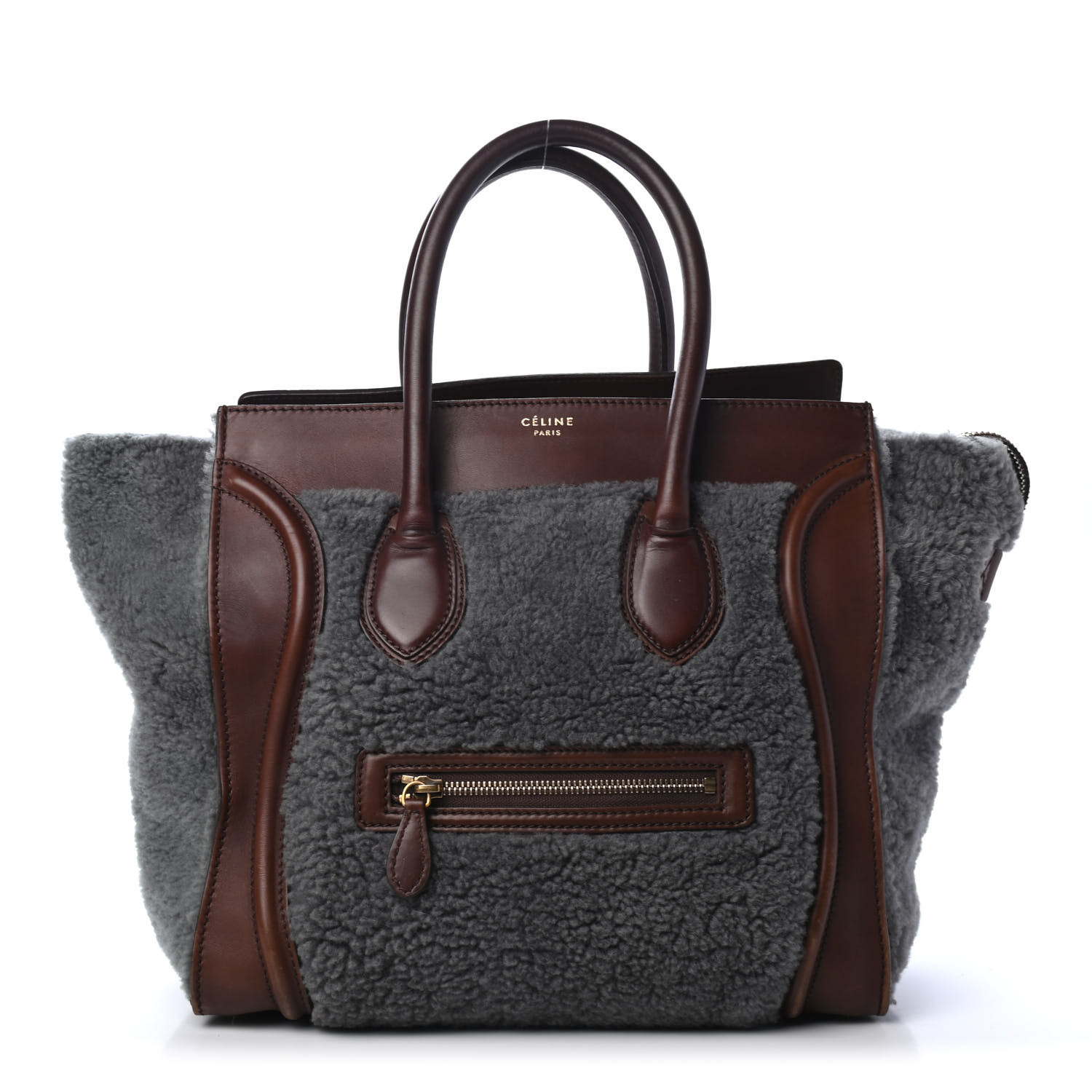 celine shearling tote