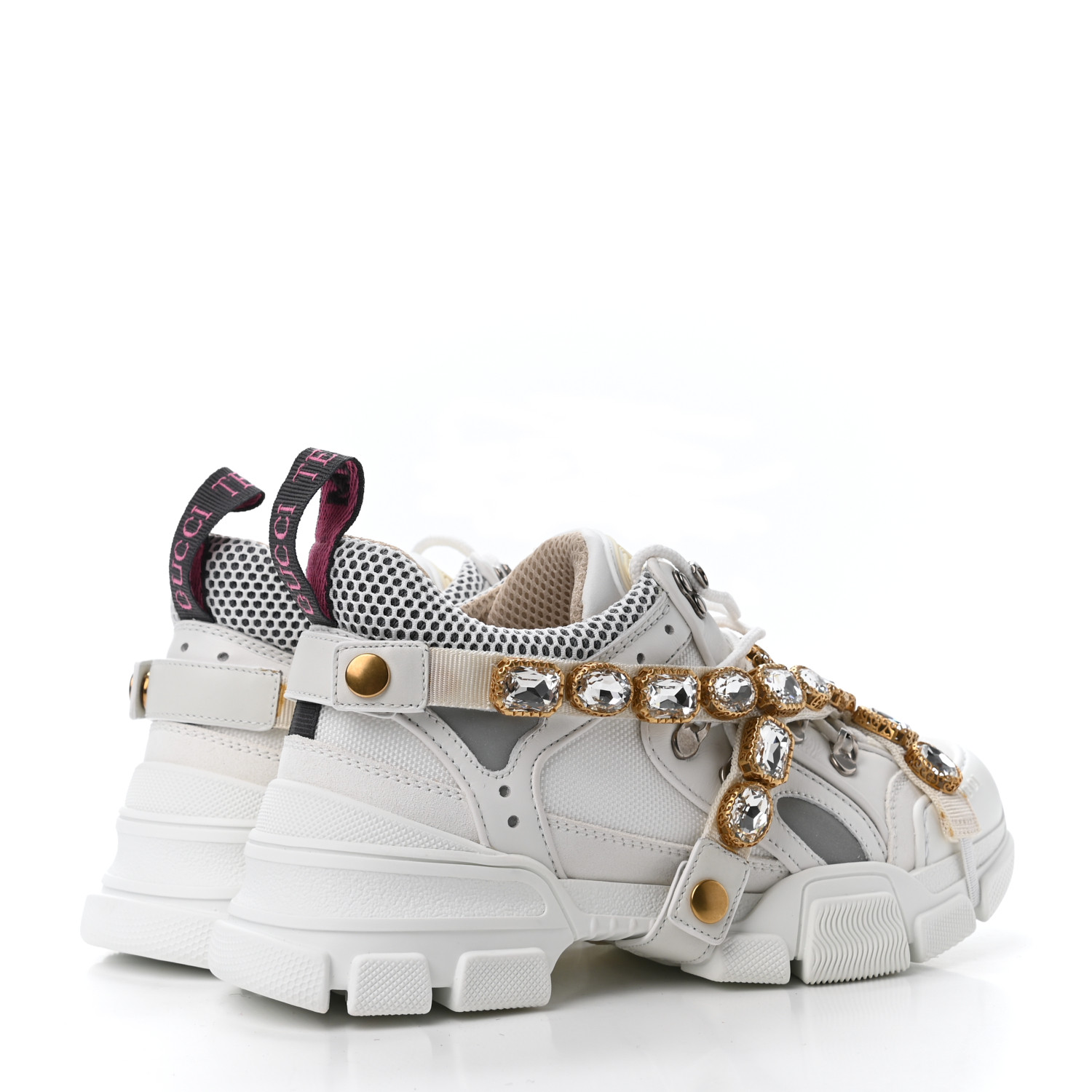 GUCCI X SEGA Technical Canvas Calfskin Removable Crystals Flashtrek ...