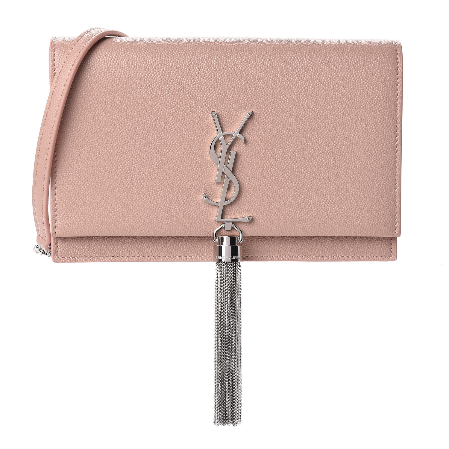 ysl pale pink wallet on chain