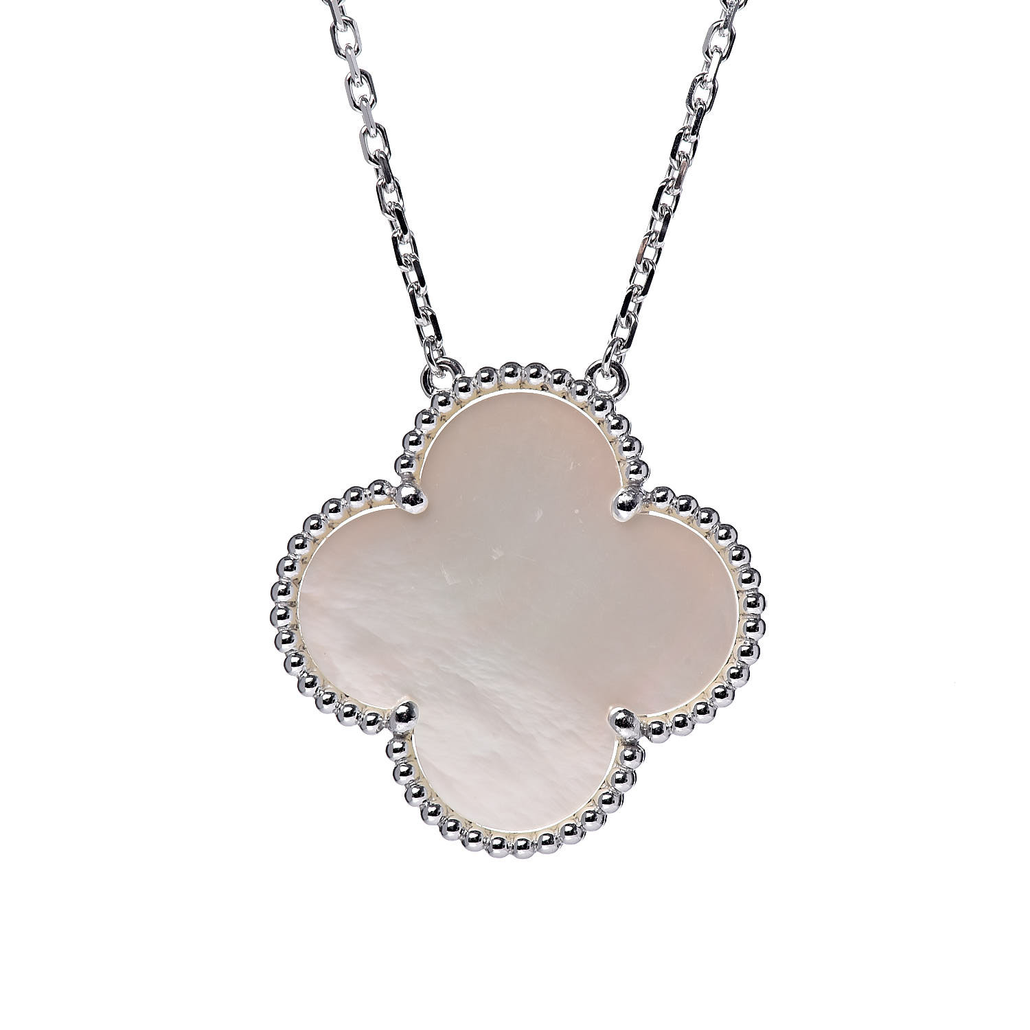 VAN CLEEF & ARPELS 18K White Gold Mother of Pearl Magic Alhambra