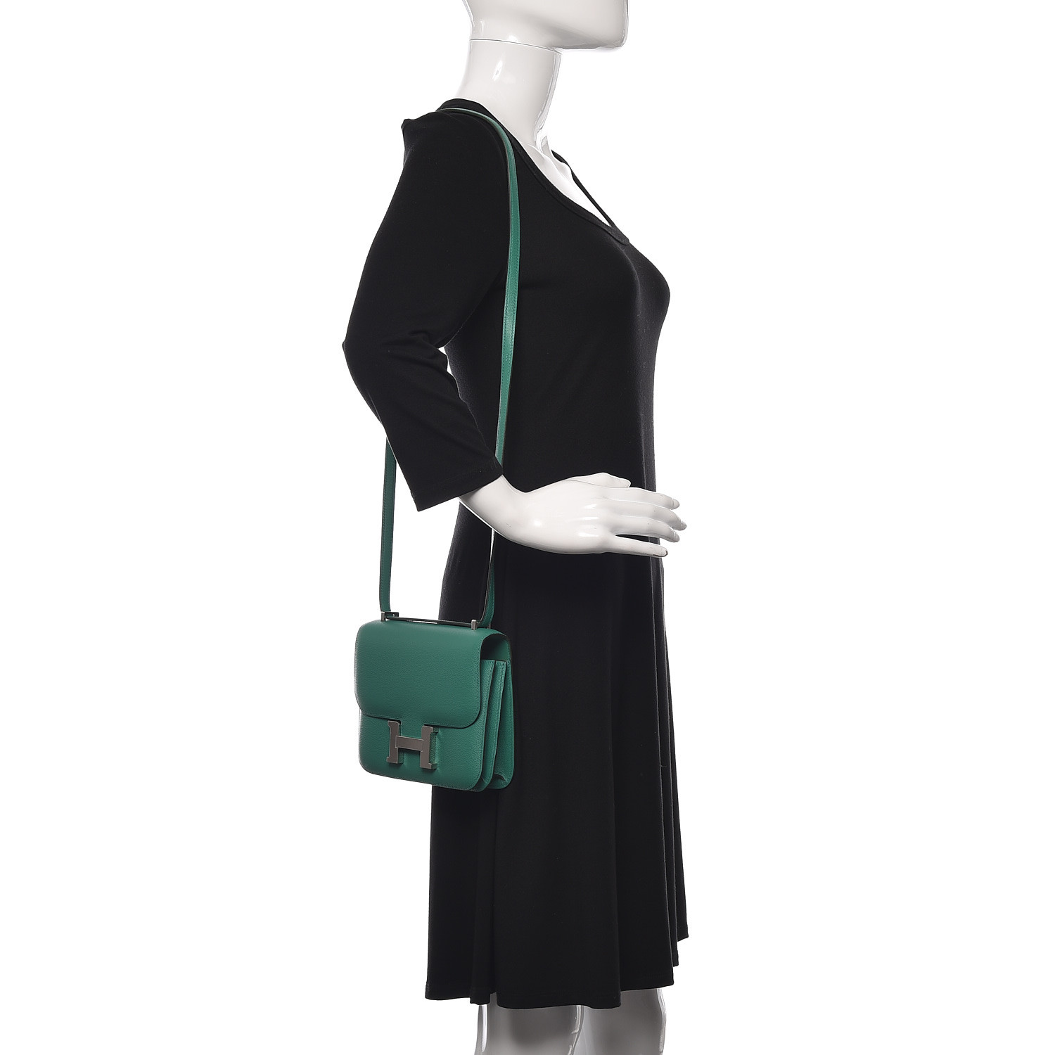 HERMES Evercolor Constance 18 Vert Vertigo 452787