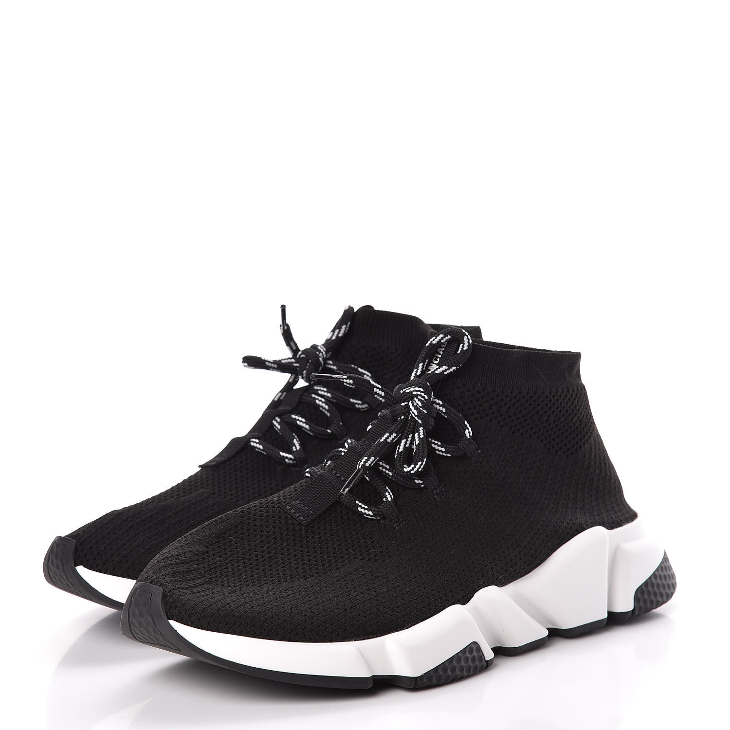 BALENCIAGA Neoprene Knit Womens Speed Trainers Lace Up Sneakers 42 ...