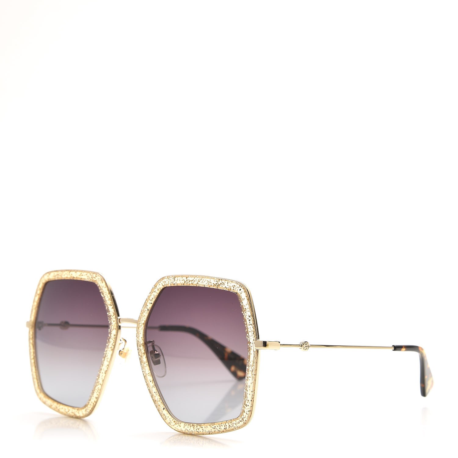 gucci gold glitter sunglasses