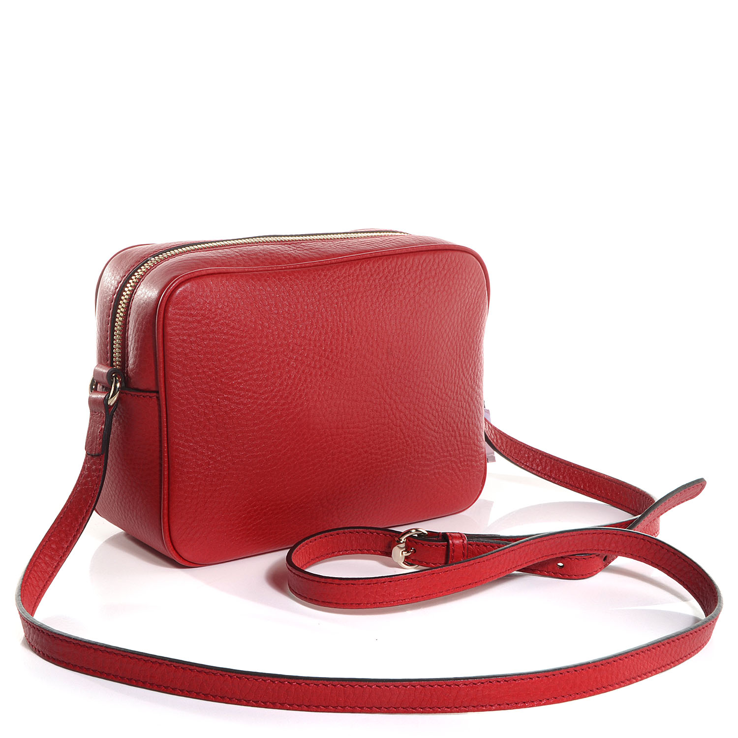 gucci soho small leather disco bag red