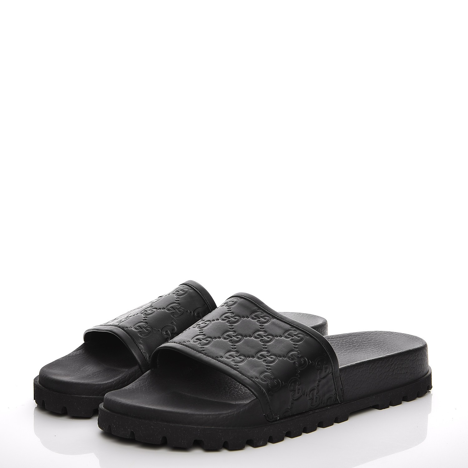GUCCI Guccissima Mens Slide Sandals 11 