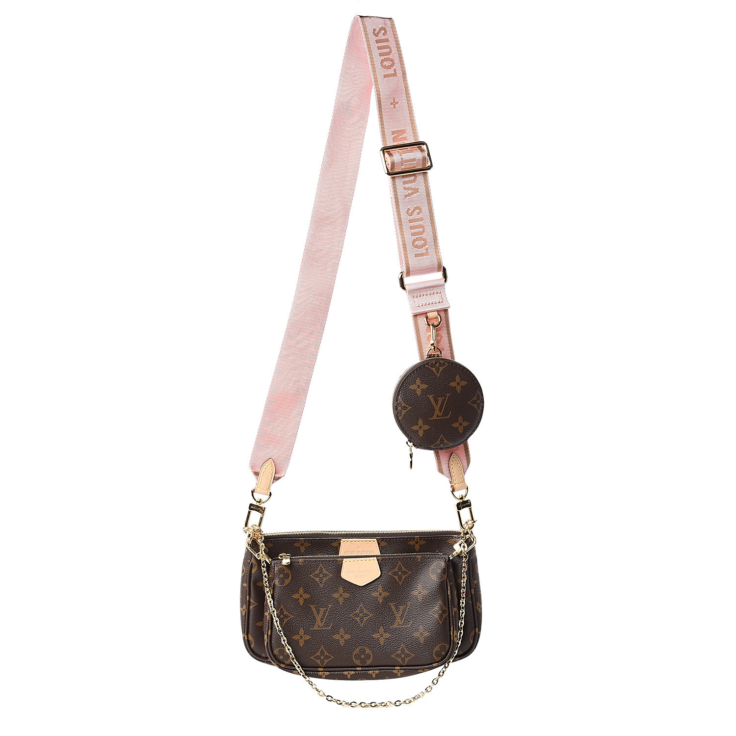 louis vuitton purse with pink strap