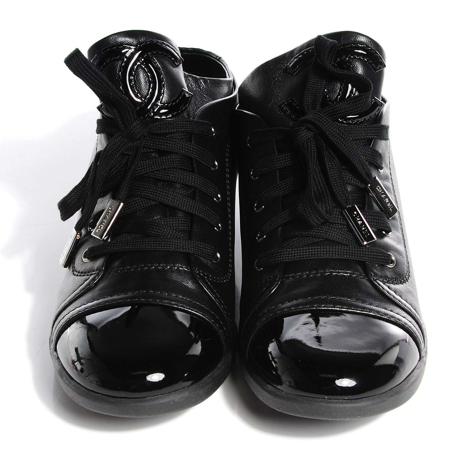 chanel leather sneakers