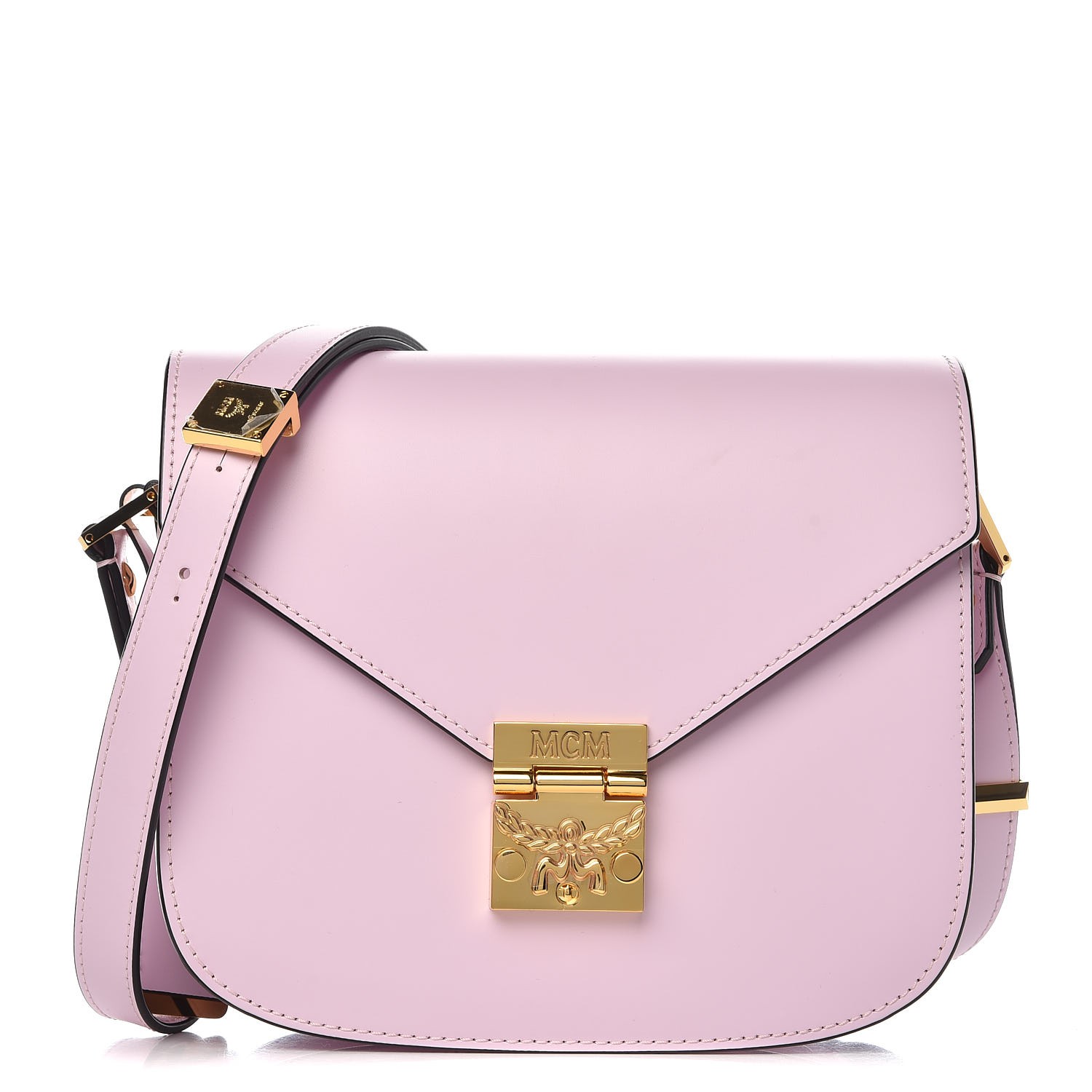 MCM Calfskin Patricia Crossbody Bag Prism Pink 302920 | FASHIONPHILE