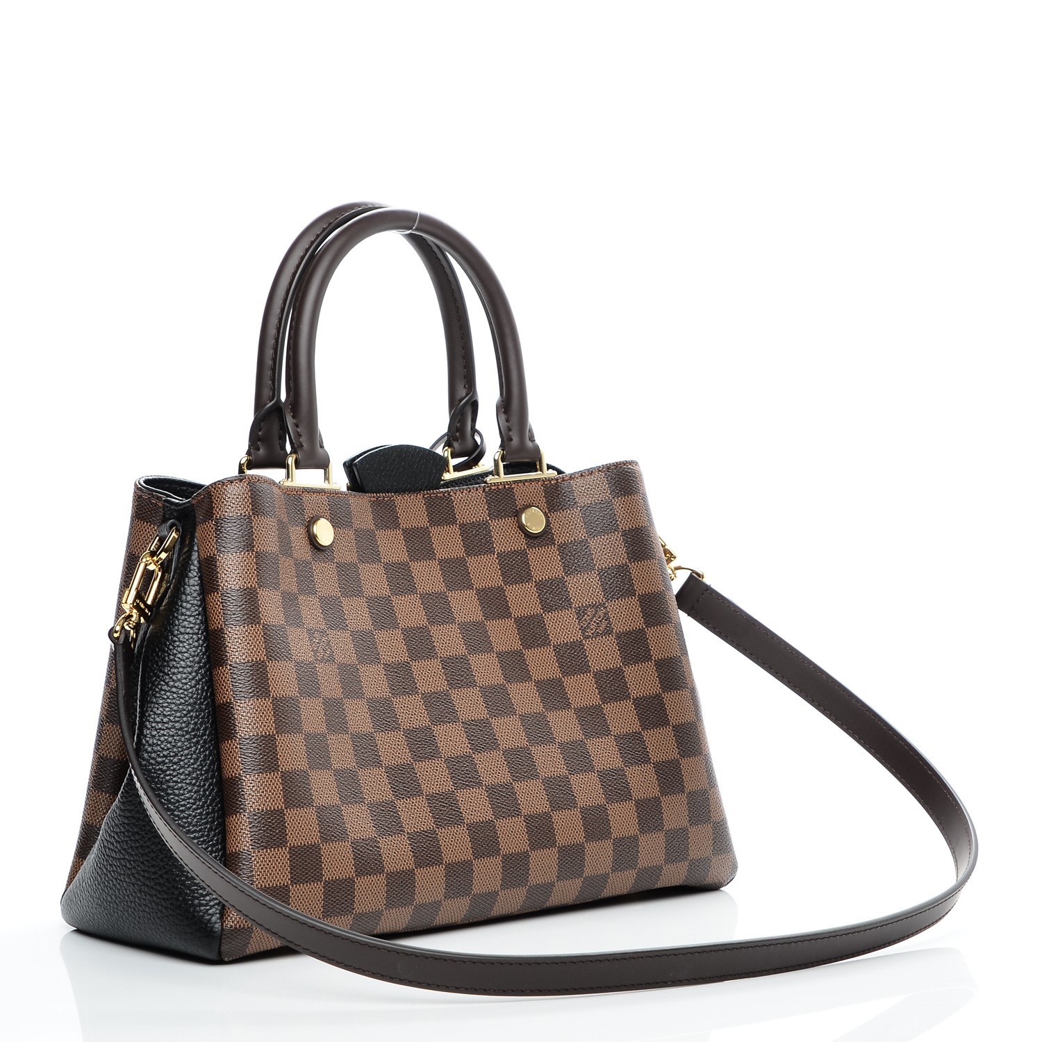 LOUIS VUITTON Damier Ebene Cuir Taurillon Brittany Black 194028