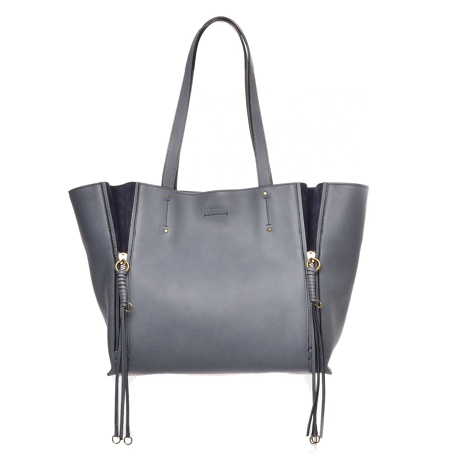 chloé milo leather & suede tote