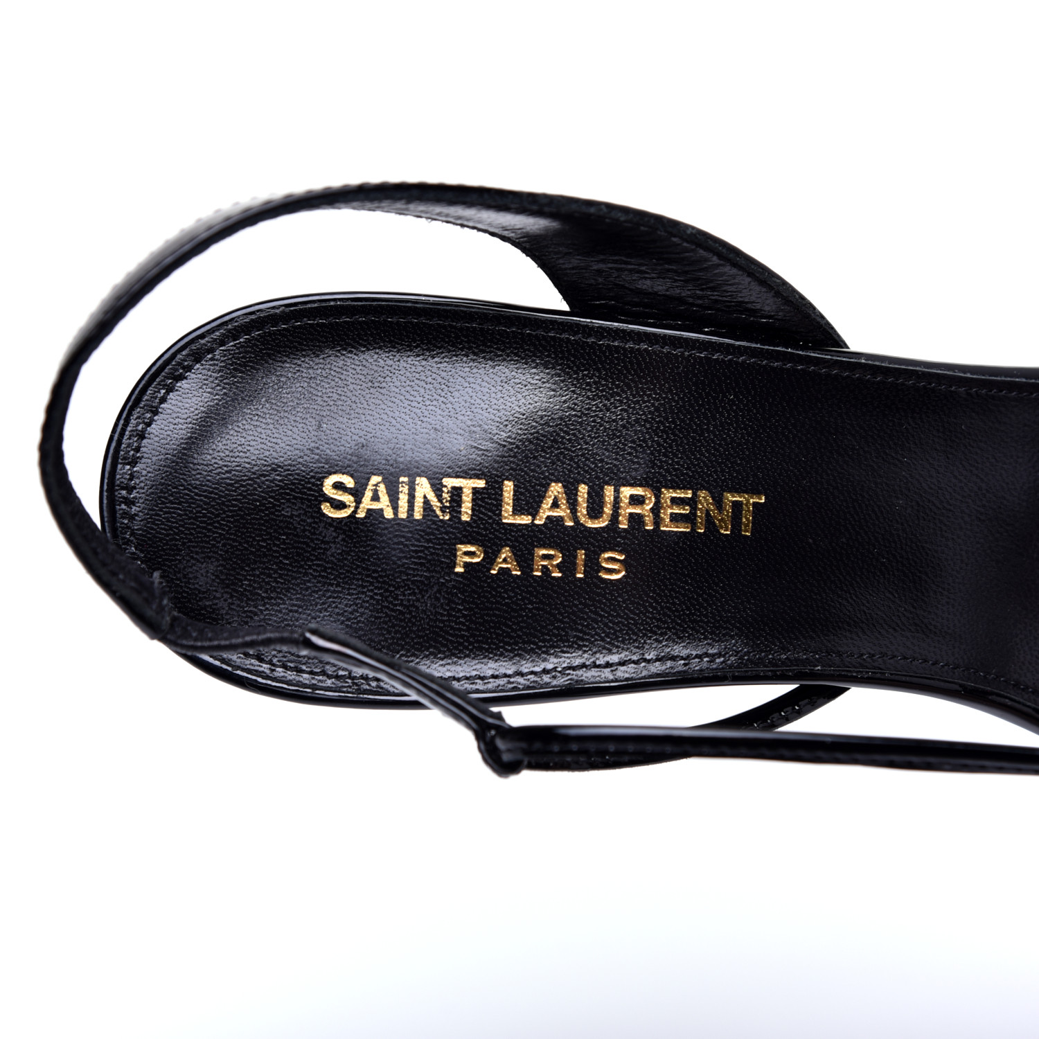 saint laurent anouk patent slingback sandals