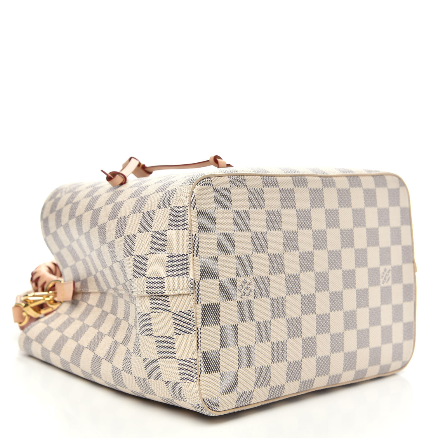 LOUIS VUITTON Damier Azur Braided Neonoe MM Peach Cream 698170 ...