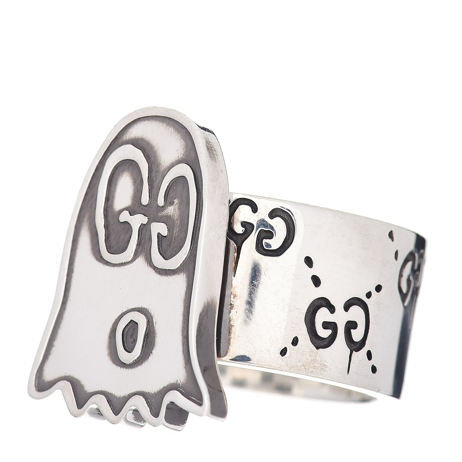 guccighost ring in silver