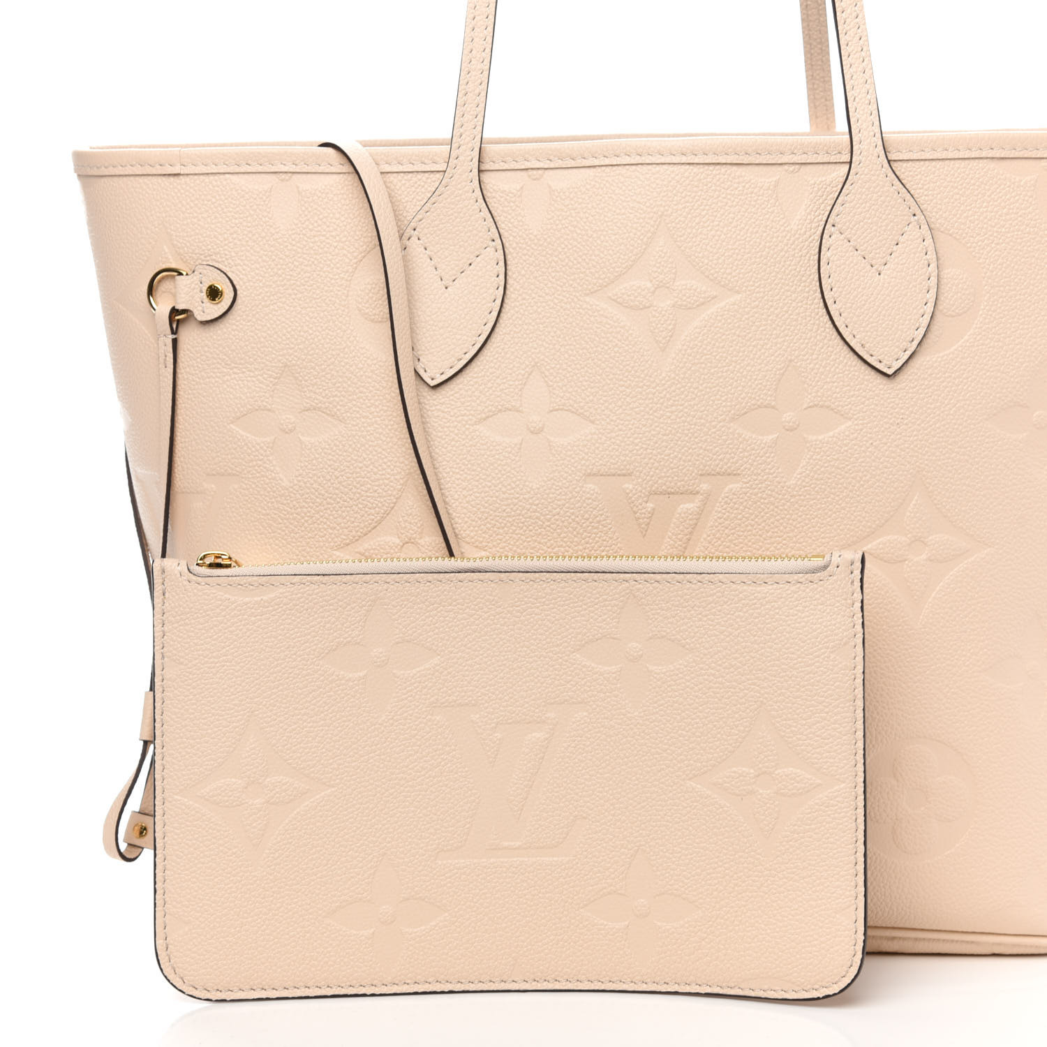 Louis Vuitton LV Neverfull Empreinte Cream Leather ref.271963 - Joli Closet