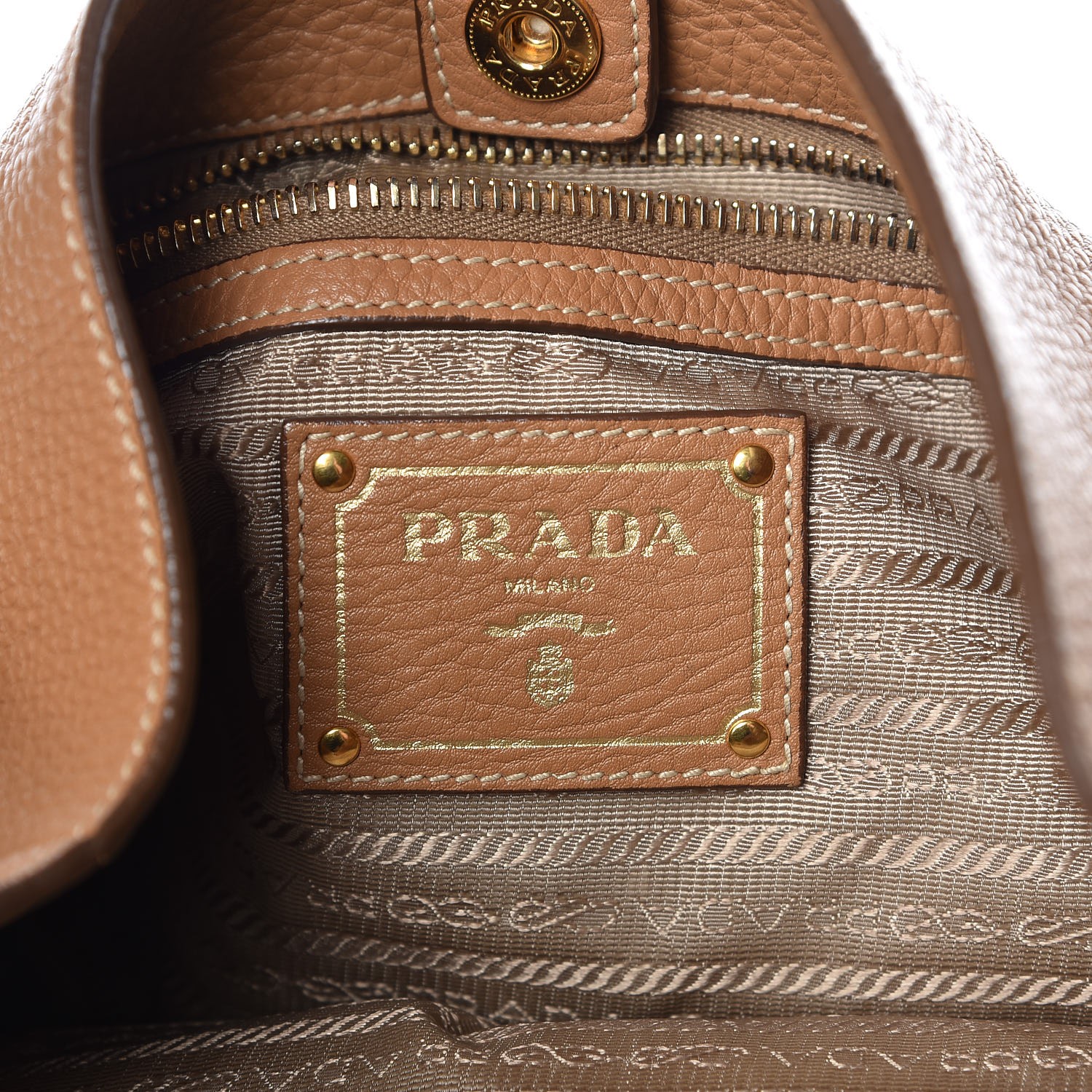 レディース PRADA トートバッグ カーフレザー VITELLO DAINO ミモザ