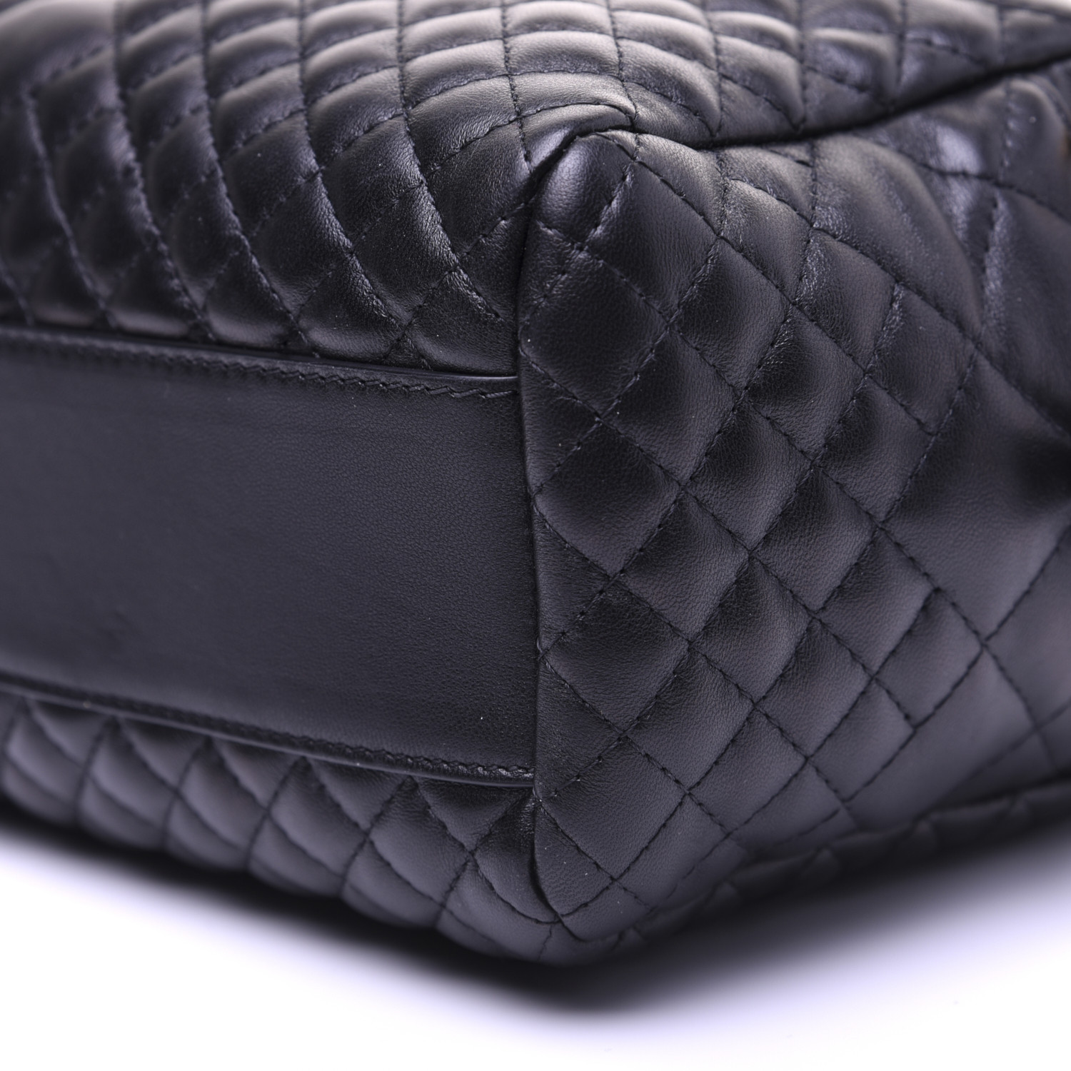 VERSACE Nappa Quilted Icon Bowler Bag Black 683787 | FASHIONPHILE