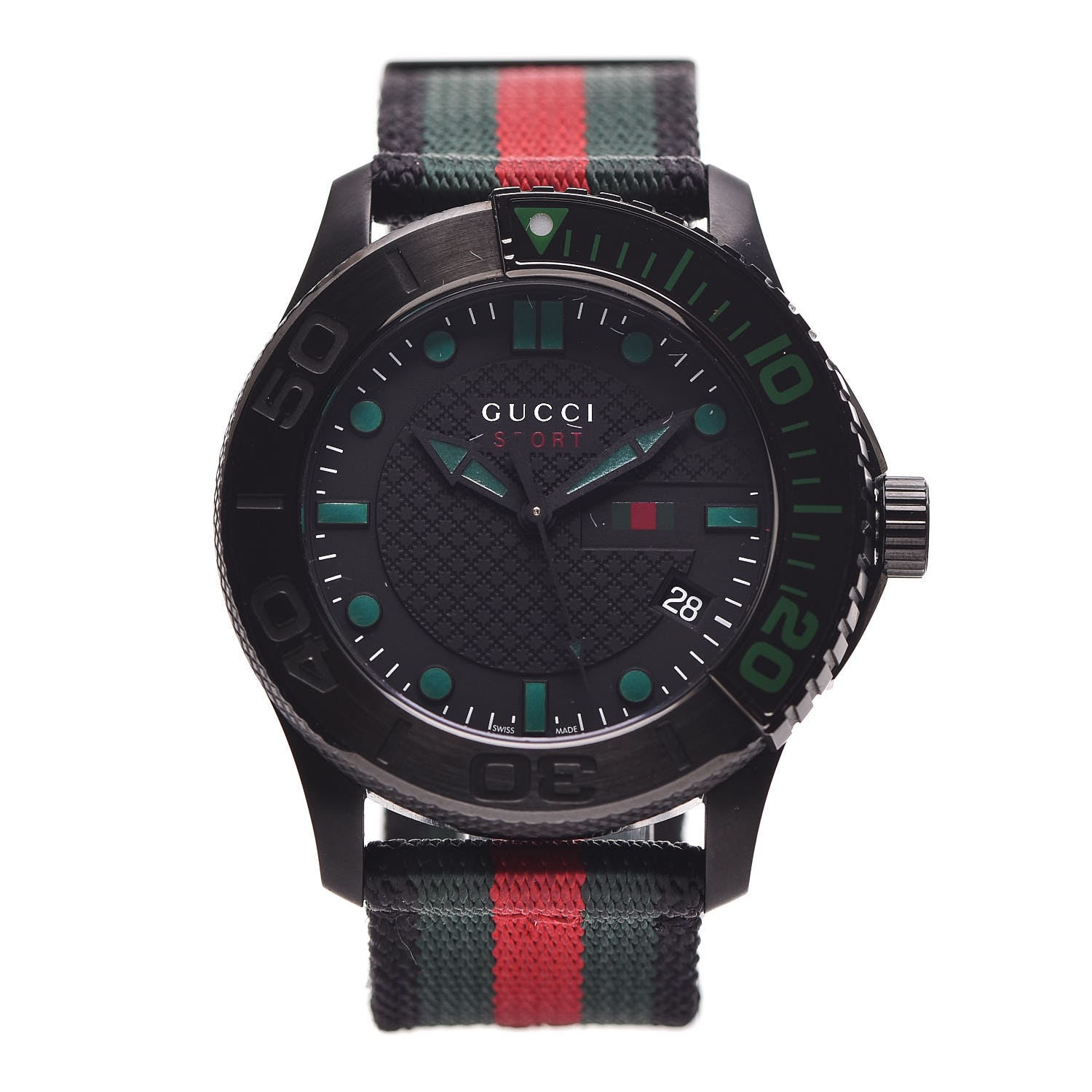 GUCCI Stainless Steel Web 44mm YA126229 Watch 326993