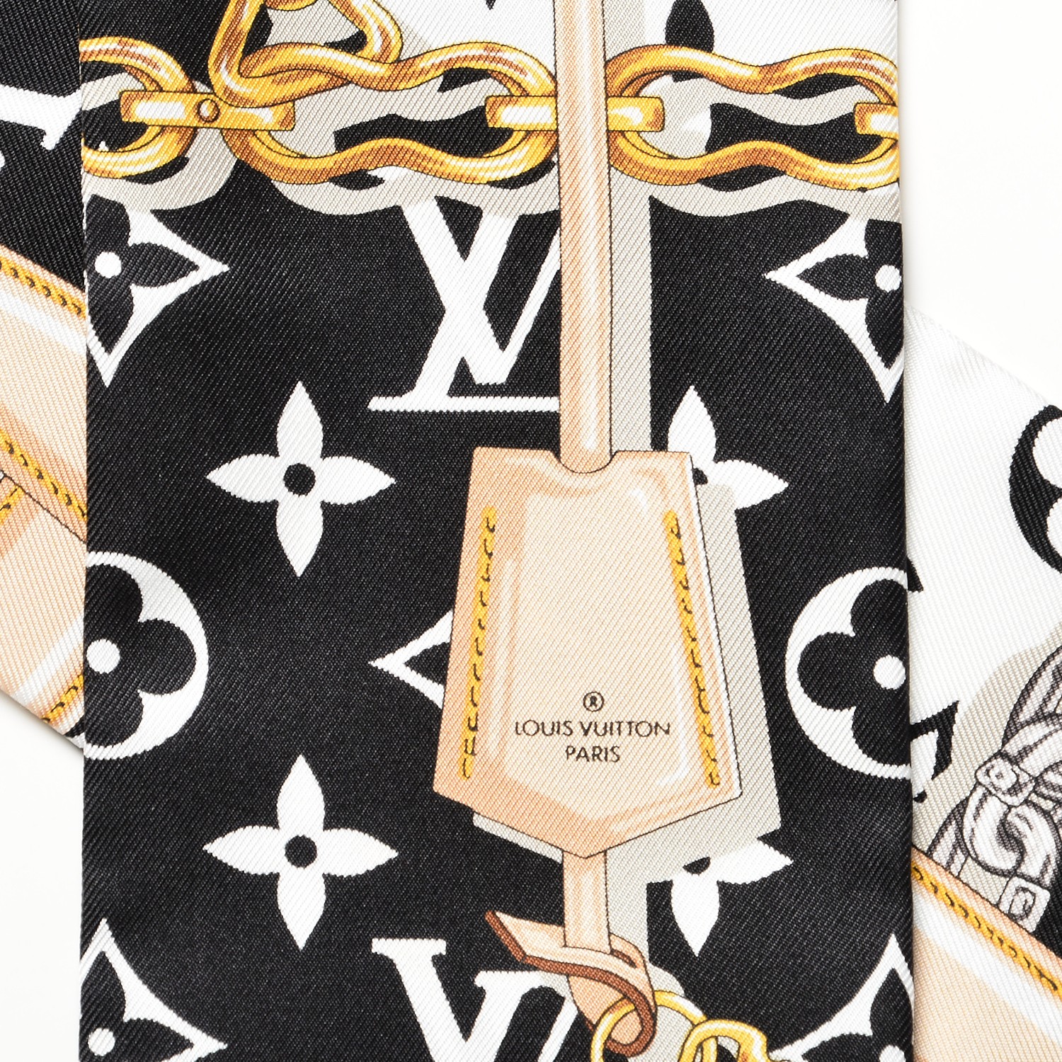 Louis Vuitton Silk Twill Monogram Confidential Bandeau Scarf Louis