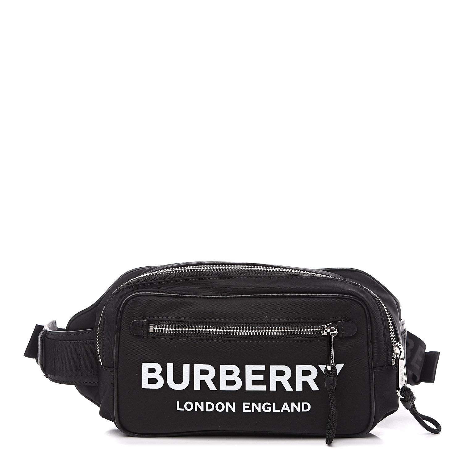 black fabric bum bag