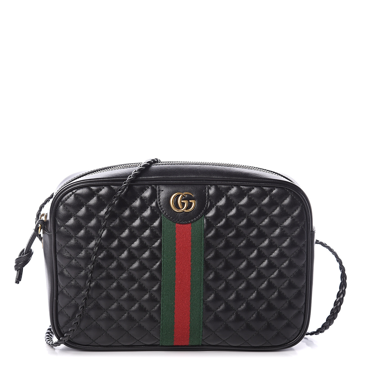 gucci laminated leather shoulder bag