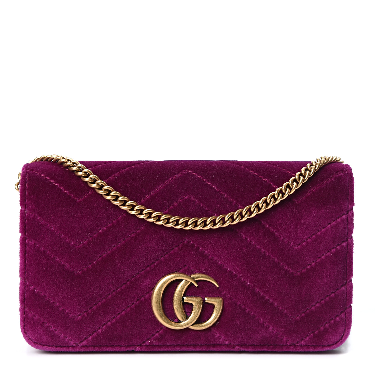 gucci velvet purple bag