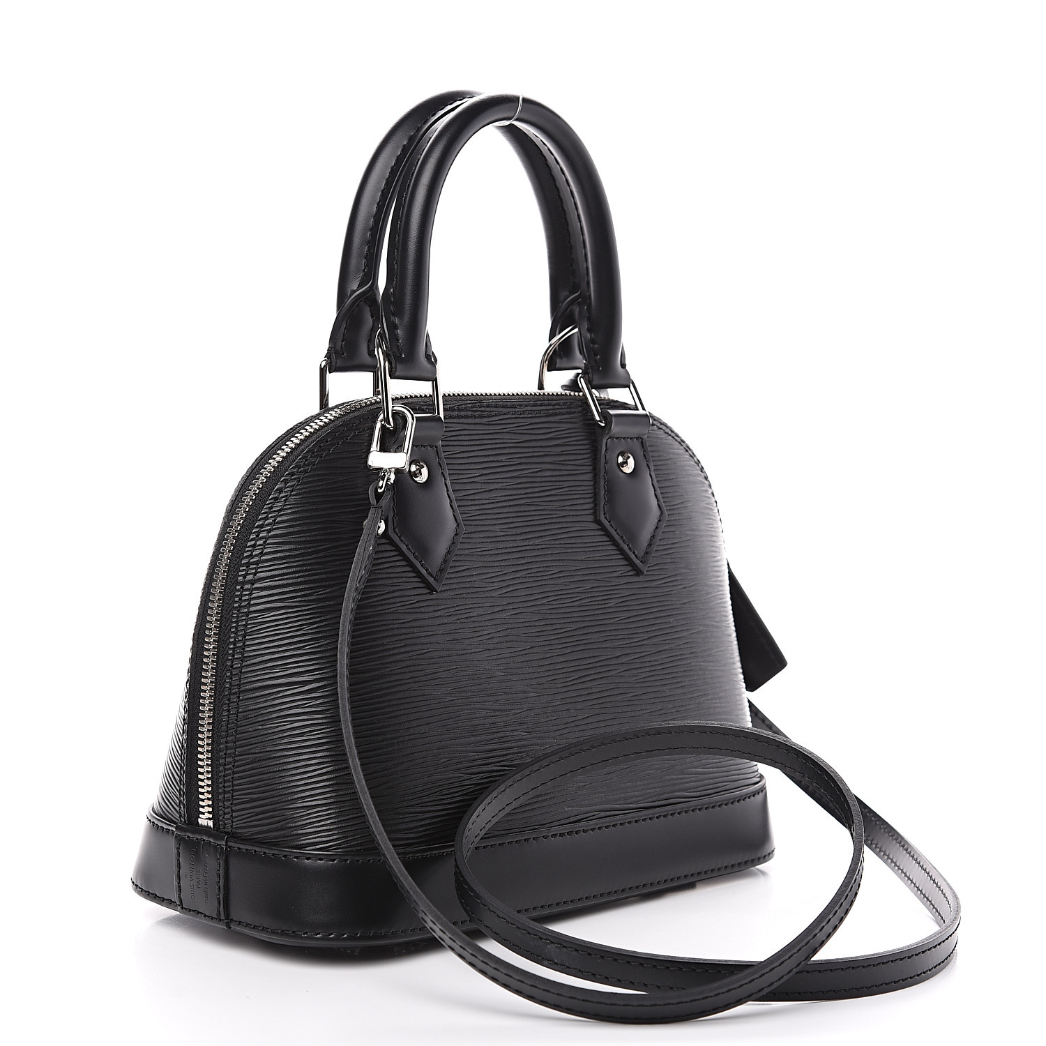 louis vuitton alma bb black epi leather