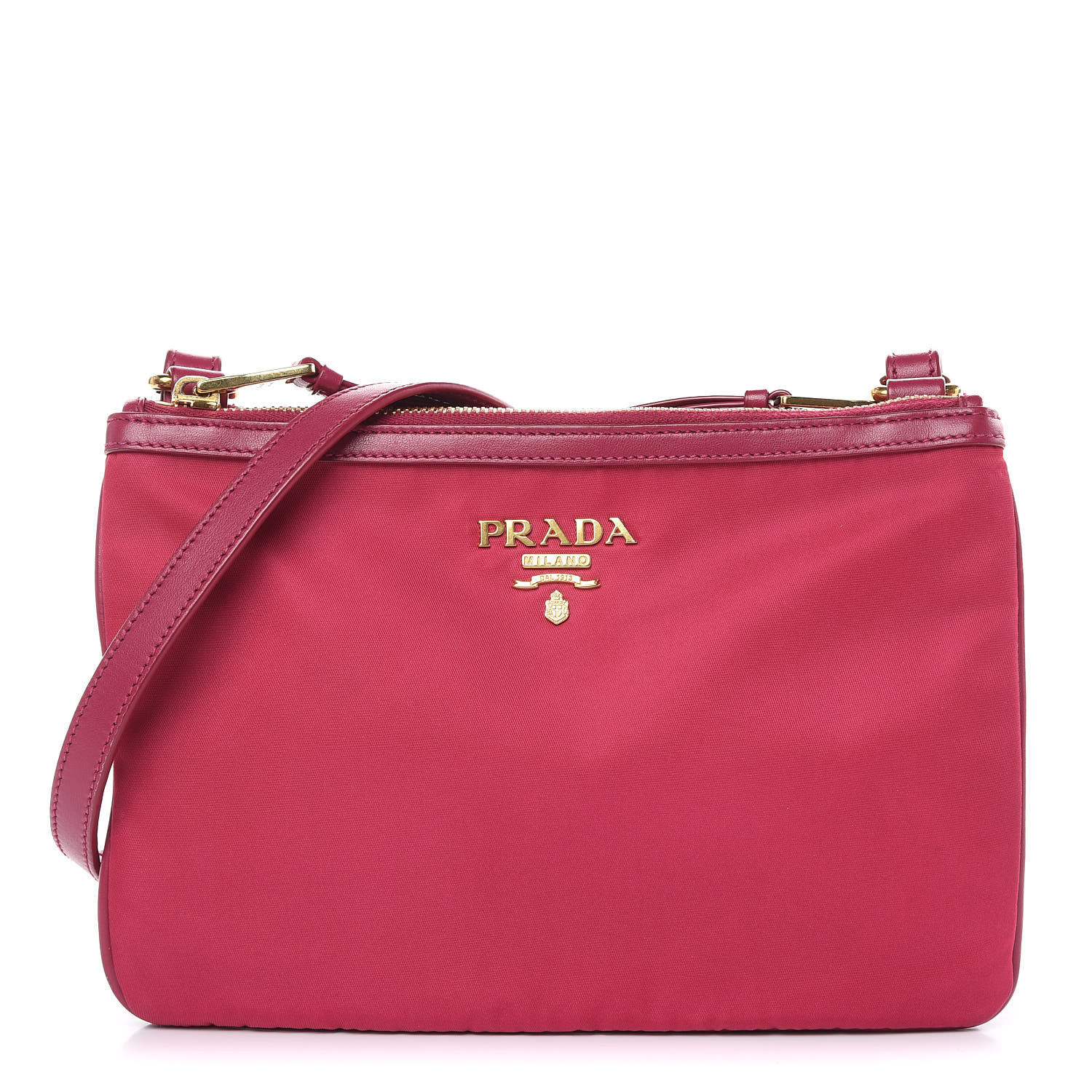 prada double zipper crossbody