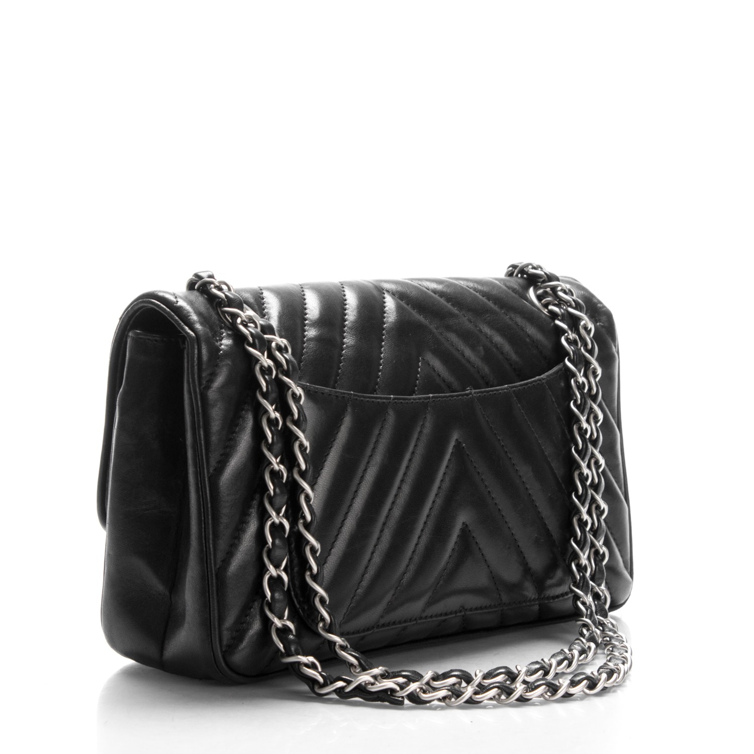 CHANEL Lambskin Chevron Leo Lion Medium Flap Black 173222 | FASHIONPHILE