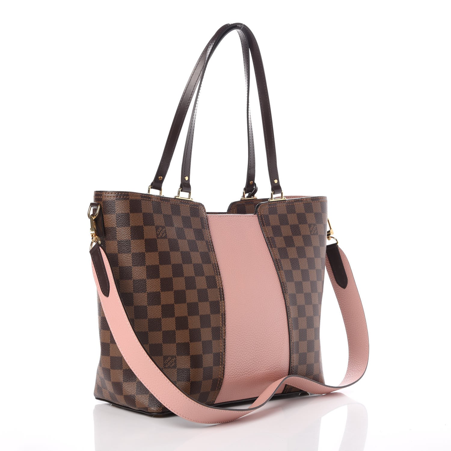 Louis Vuitton Jersey Damier Ebene Brown/Magnolia in Coated Canvas