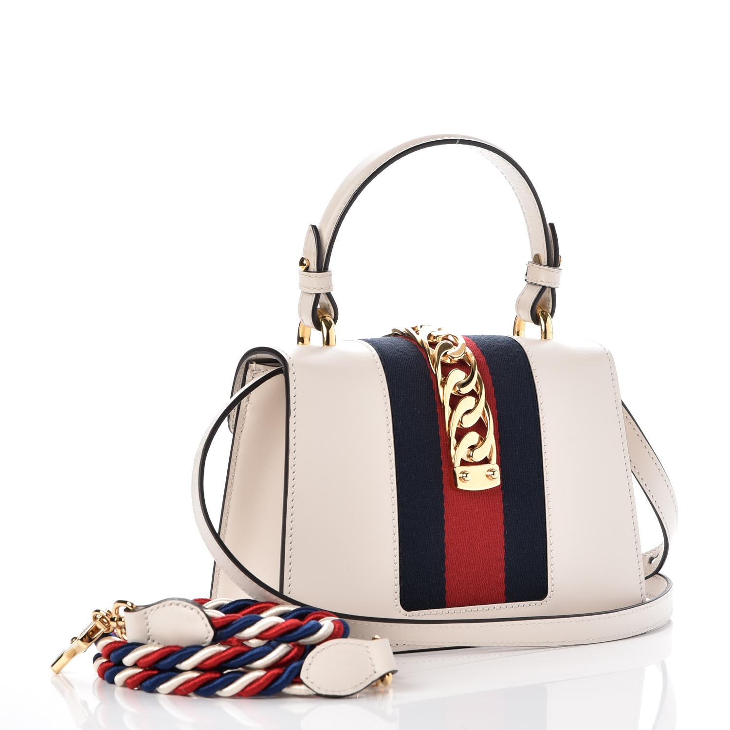 gucci white mini sylvie bag