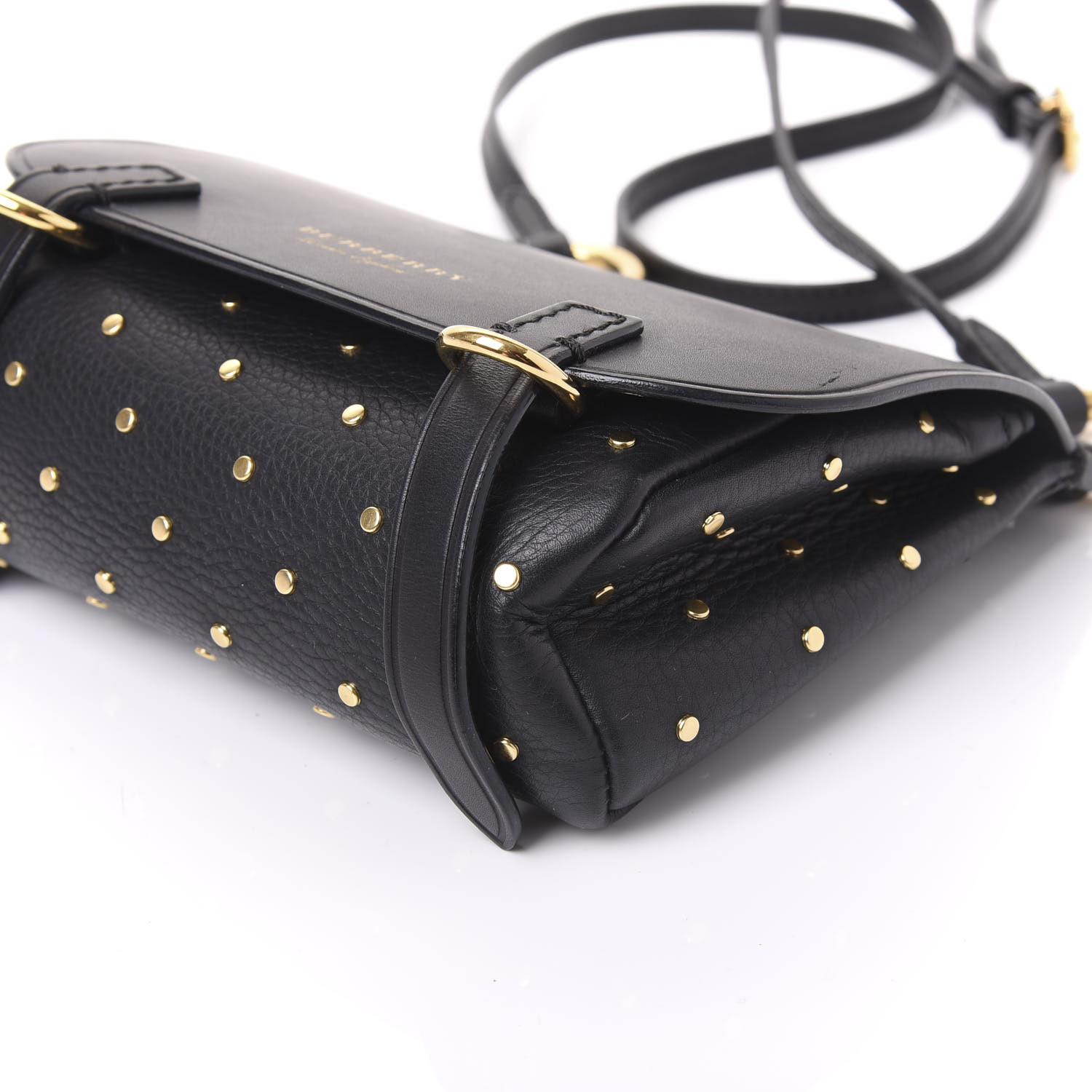 saddle bag black grained calfskin