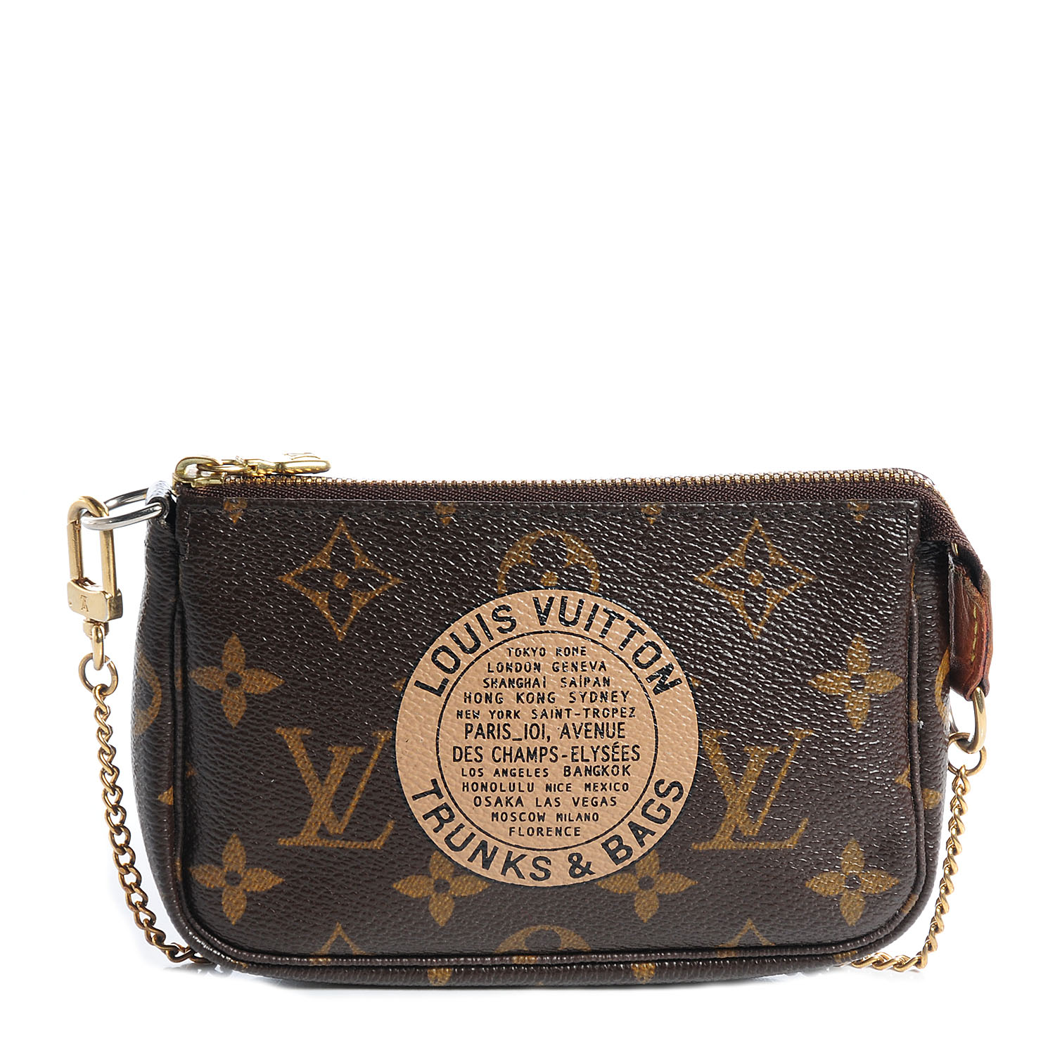 Louis Vuitton Brown Monogram Trunks and Locks Canvas Mini Pochette  Accessories Shoulder Bag - ShopStyle